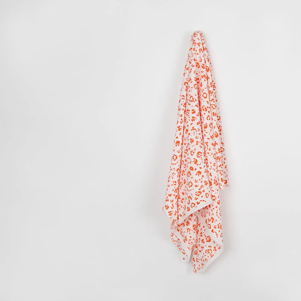 Dalmatian Print Viscose Crepe - Orange