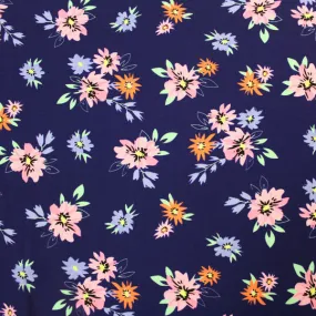 Damsel Daisy Printed Spandex | Blue Moon Fabrics