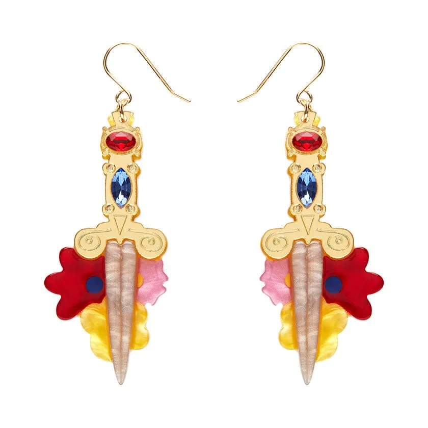 Double-Edged Delight Drop Earrings