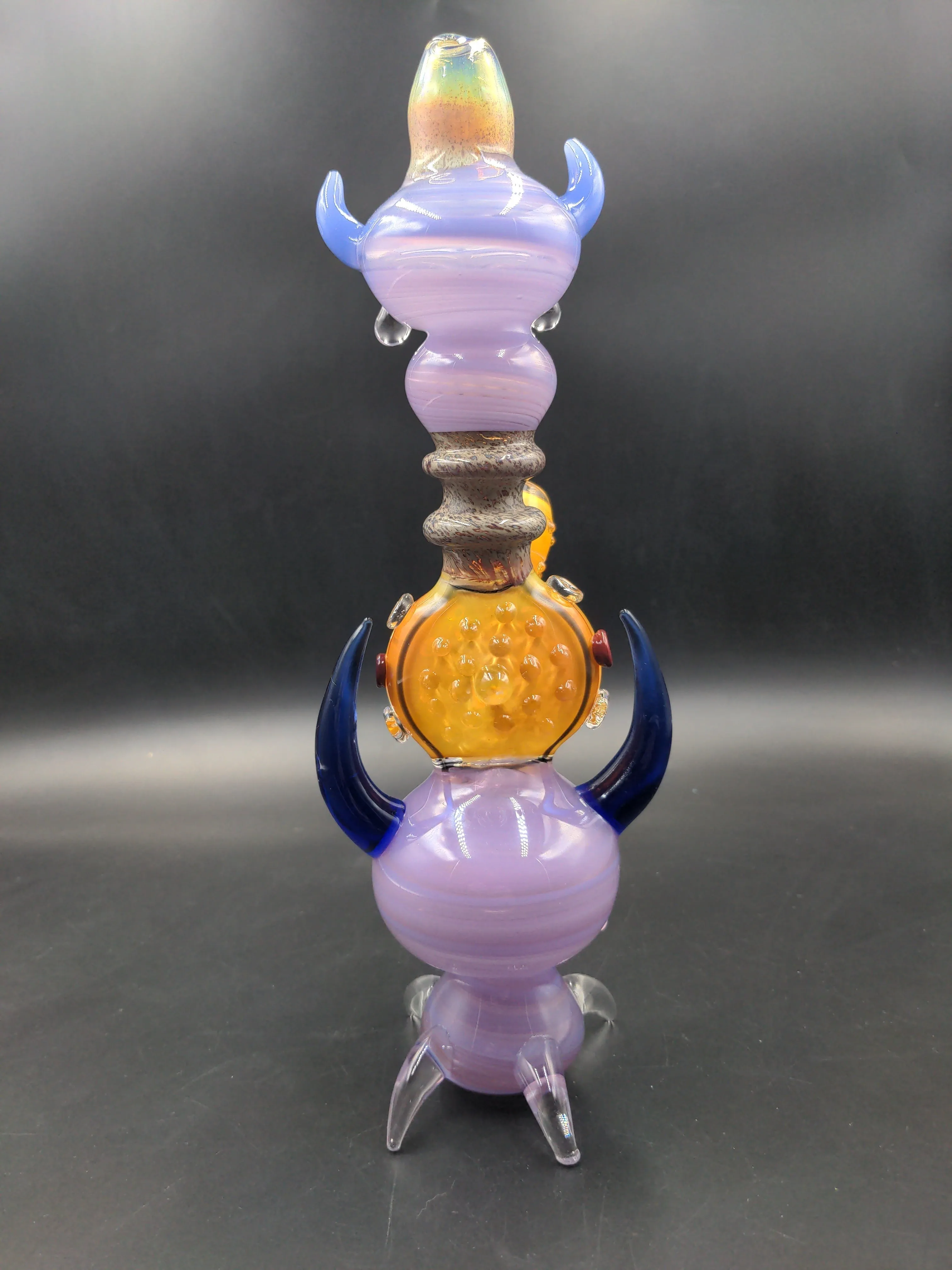 Double Skull Totem Water Pipe | 10.75 | 14mm F