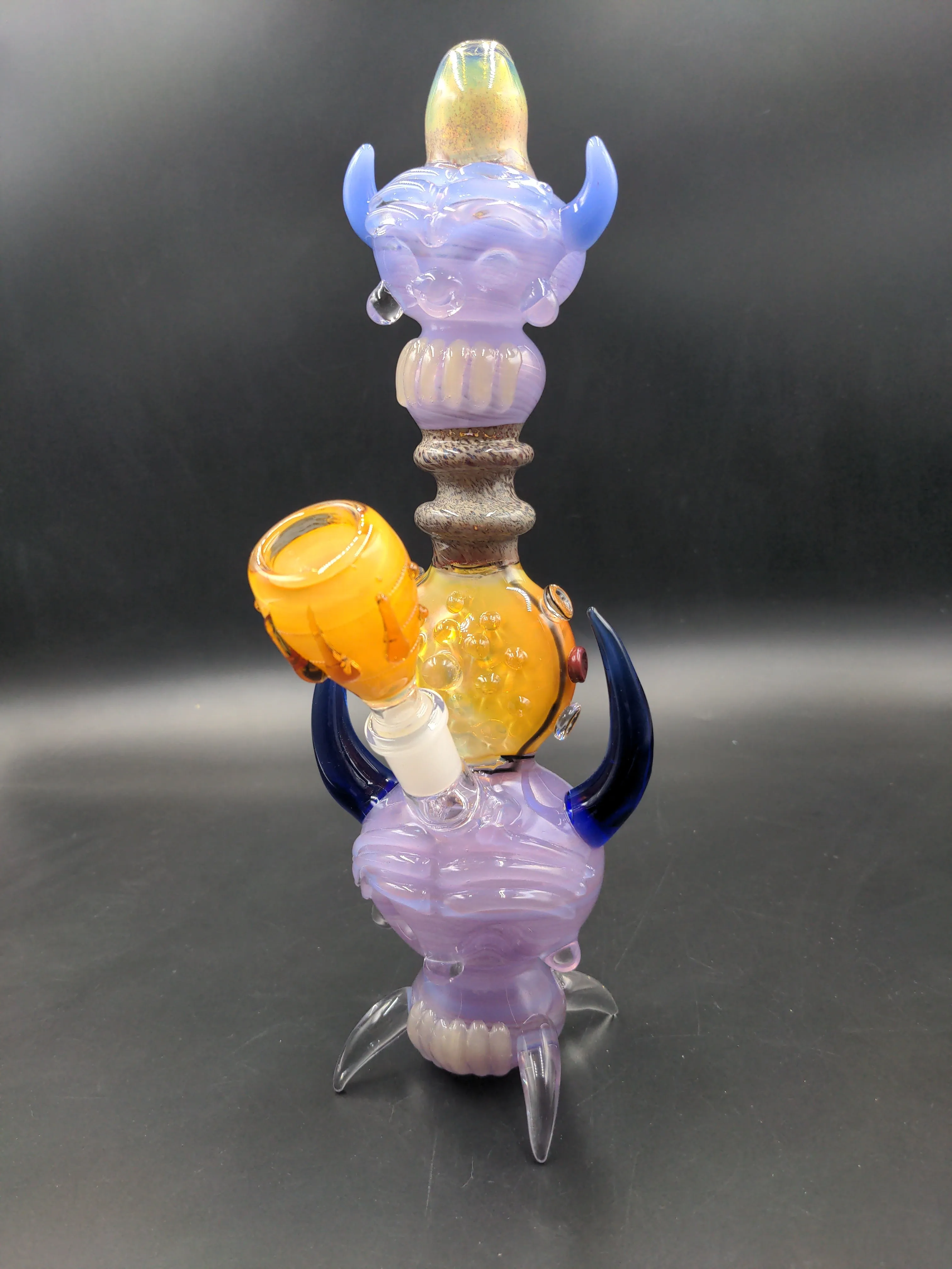 Double Skull Totem Water Pipe | 10.75 | 14mm F