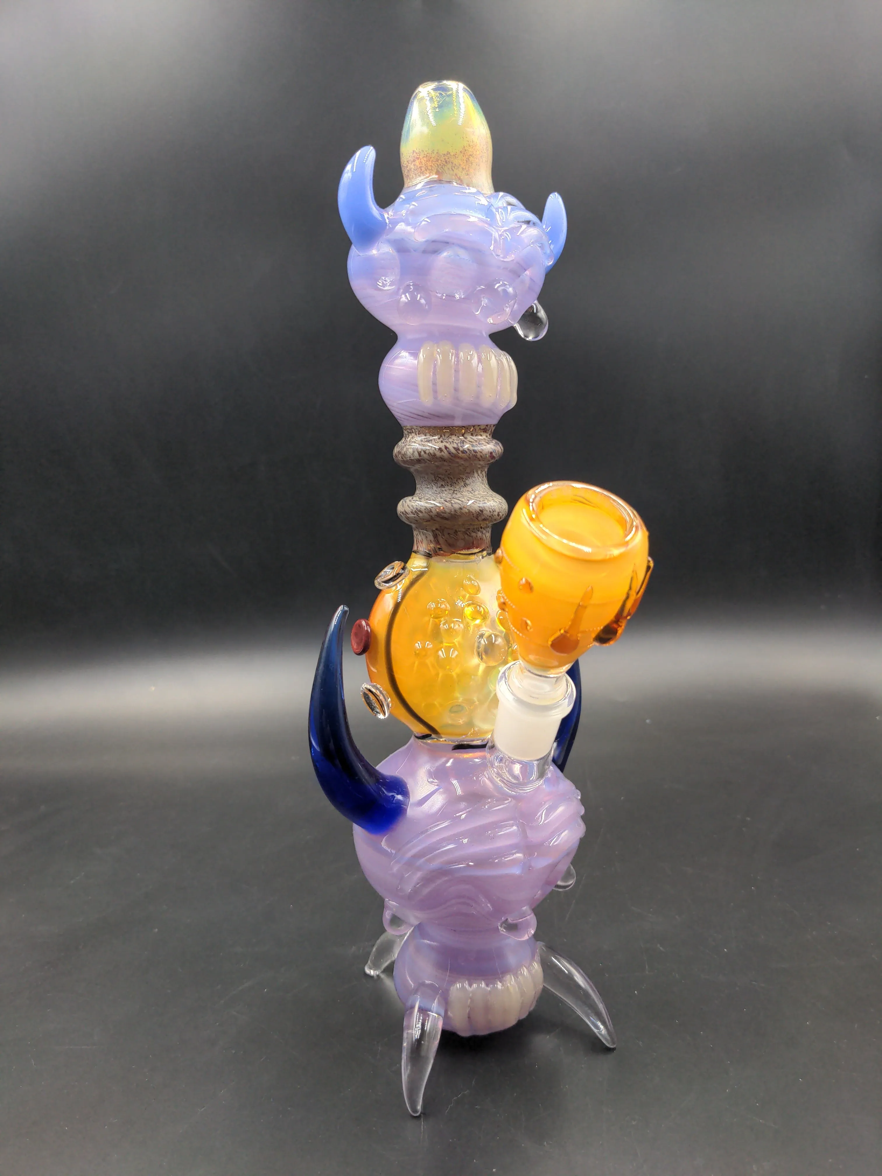 Double Skull Totem Water Pipe | 10.75 | 14mm F