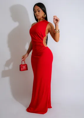 Dual Elegance Maxi Dress Red