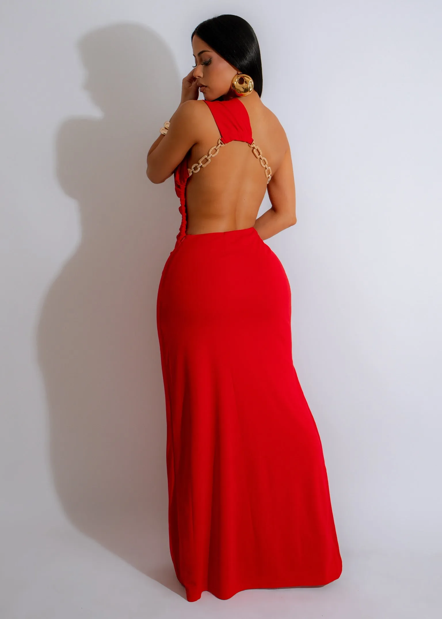 Dual Elegance Maxi Dress Red