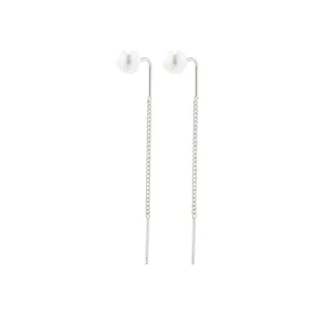 ELBA long chain pearl earrings silver-plated