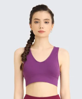 Energized Mindful Strappy Seamless Knit Sports Bra 201-1092S