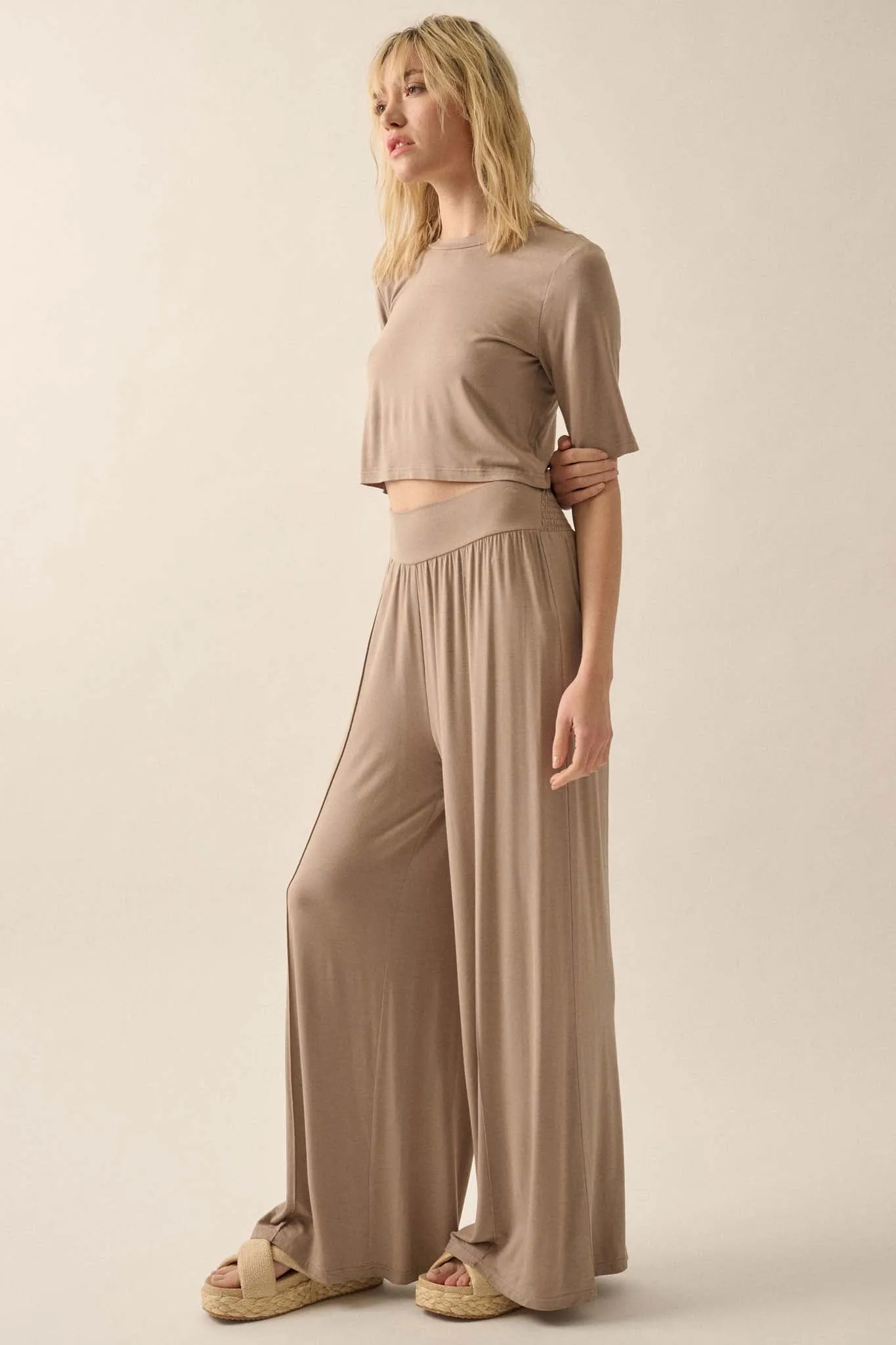 Essential Trends Modal Jersey Wide-Leg Pants