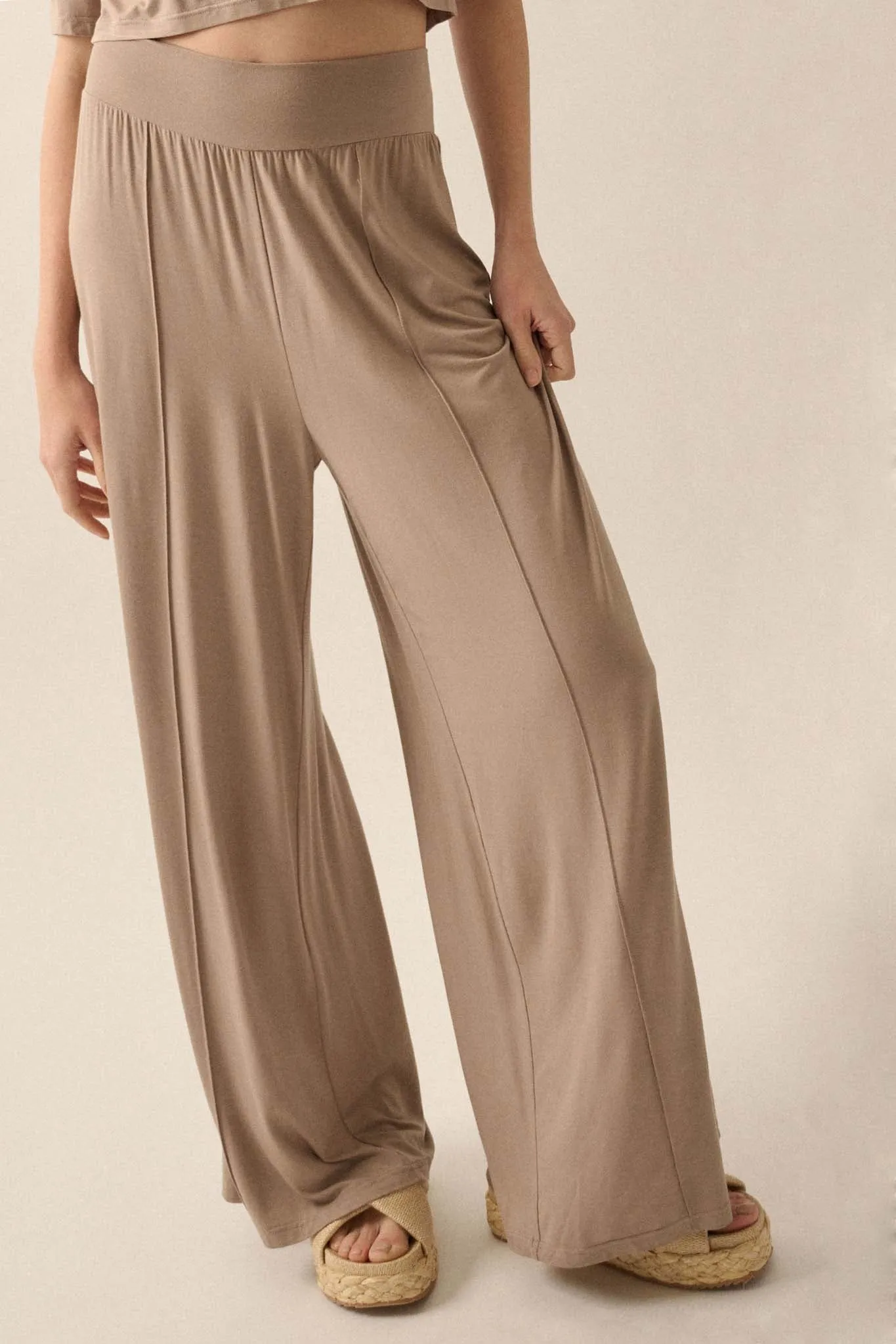 Essential Trends Modal Jersey Wide-Leg Pants