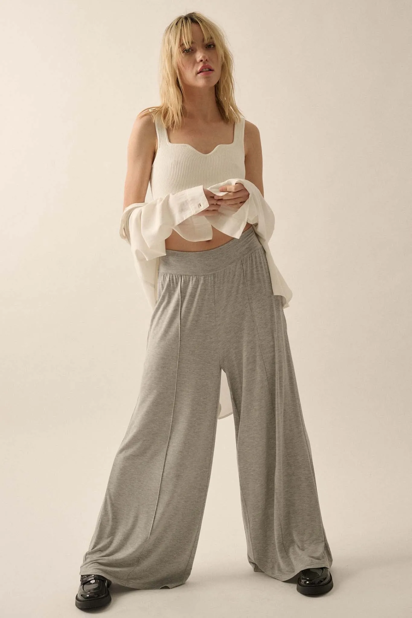 Essential Trends Modal Jersey Wide-Leg Pants