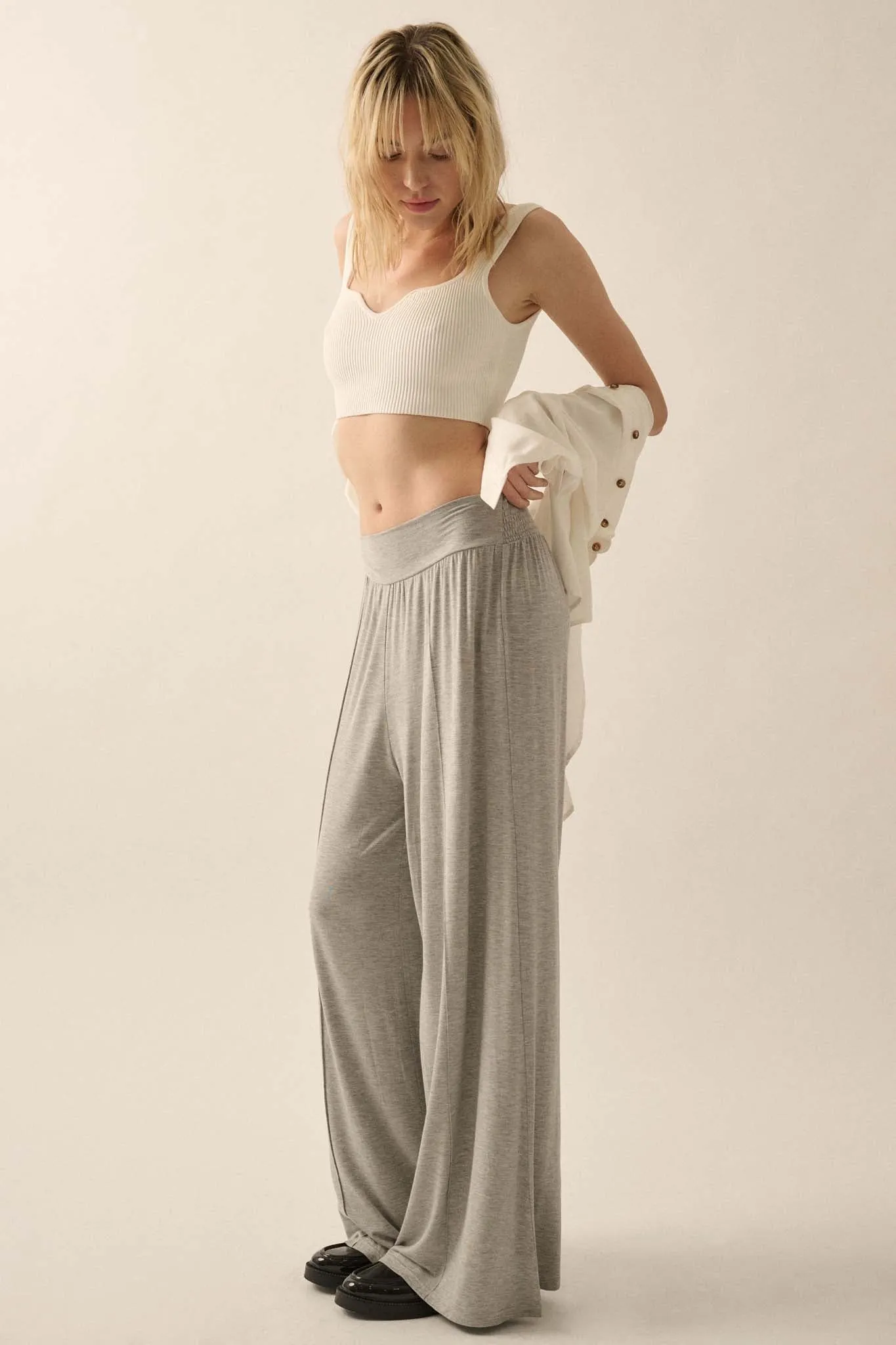 Essential Trends Modal Jersey Wide-Leg Pants