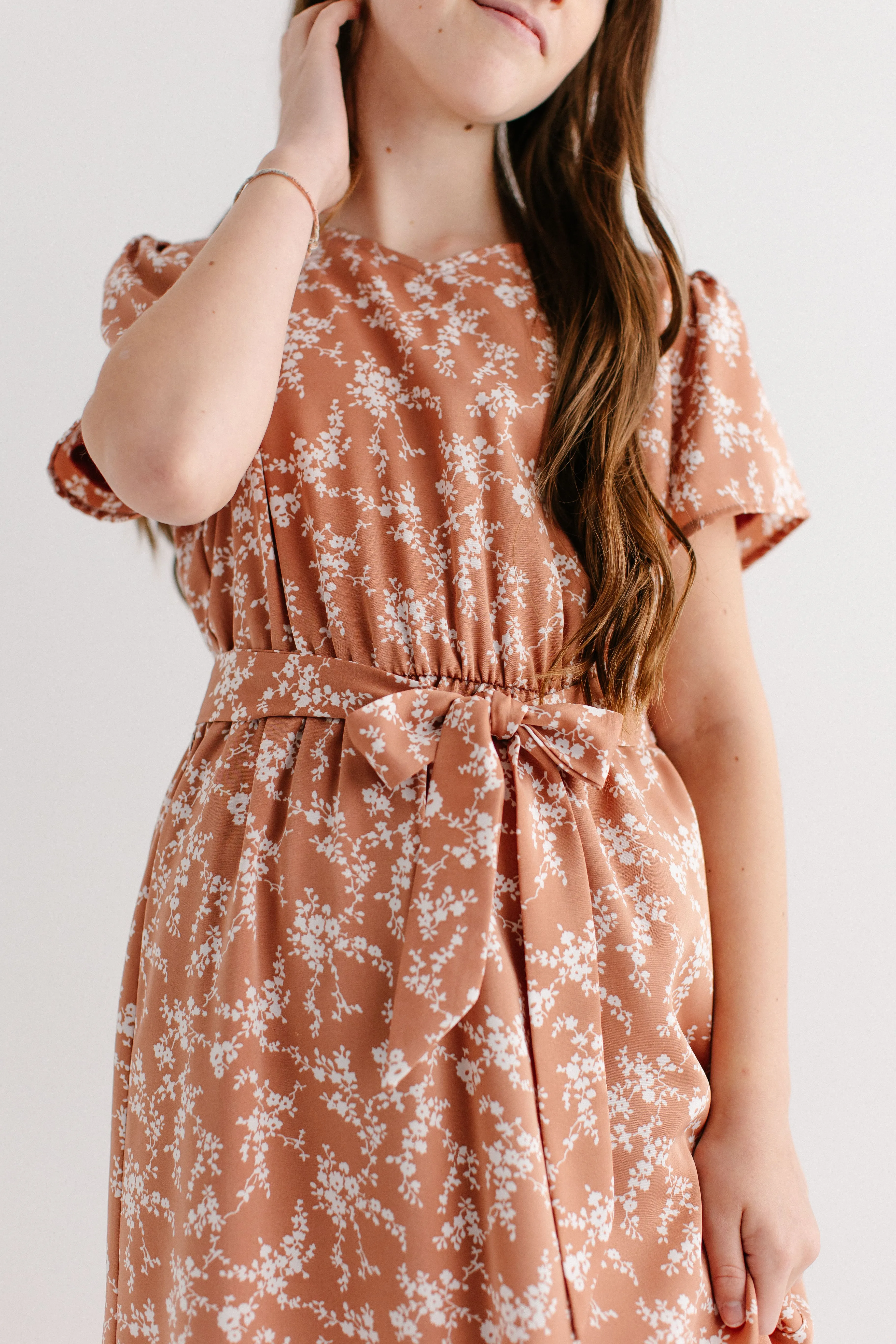 'Esther' Girl Floral Print Maxi Dress