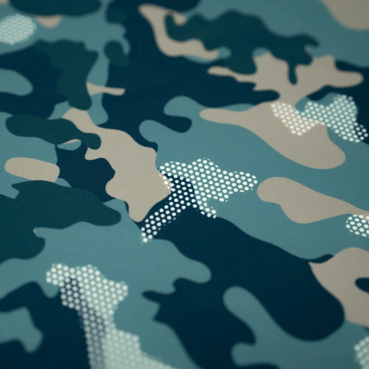 Fiji Camouflage Printed Spandex Fabric | Blue Moon Fabrics