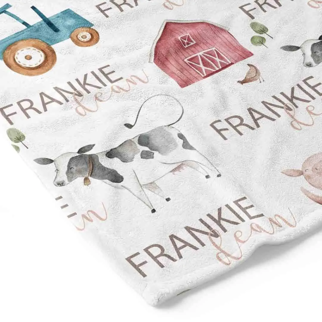 Frankie's Farm Party Personalized Toddler Blanket