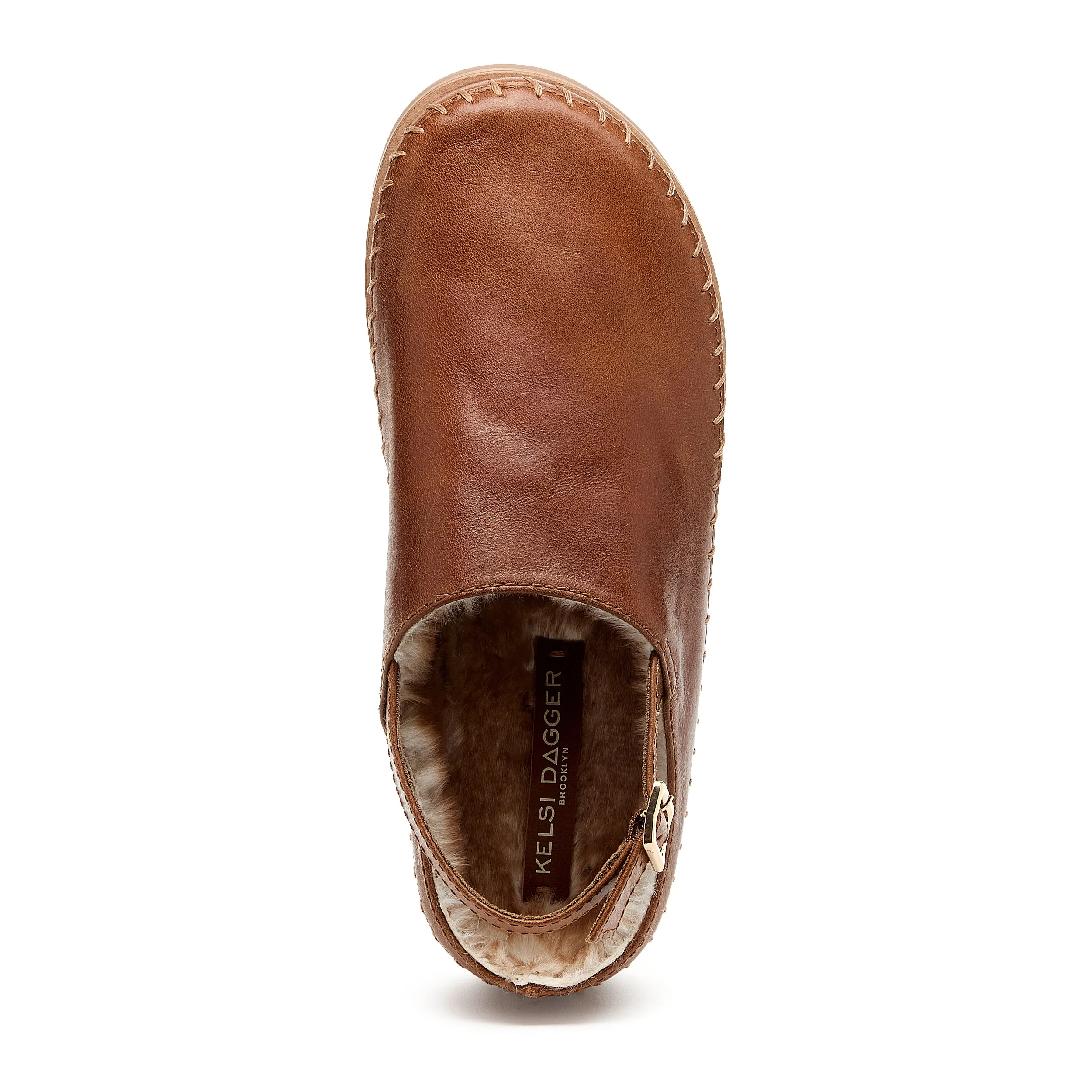 Freddy Cognac Faux Fur Slingback Clogs