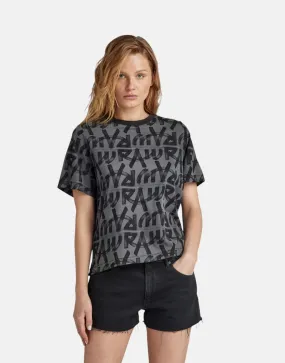 G-Star RAW Calligraphy Boxy Grey T-Shirt