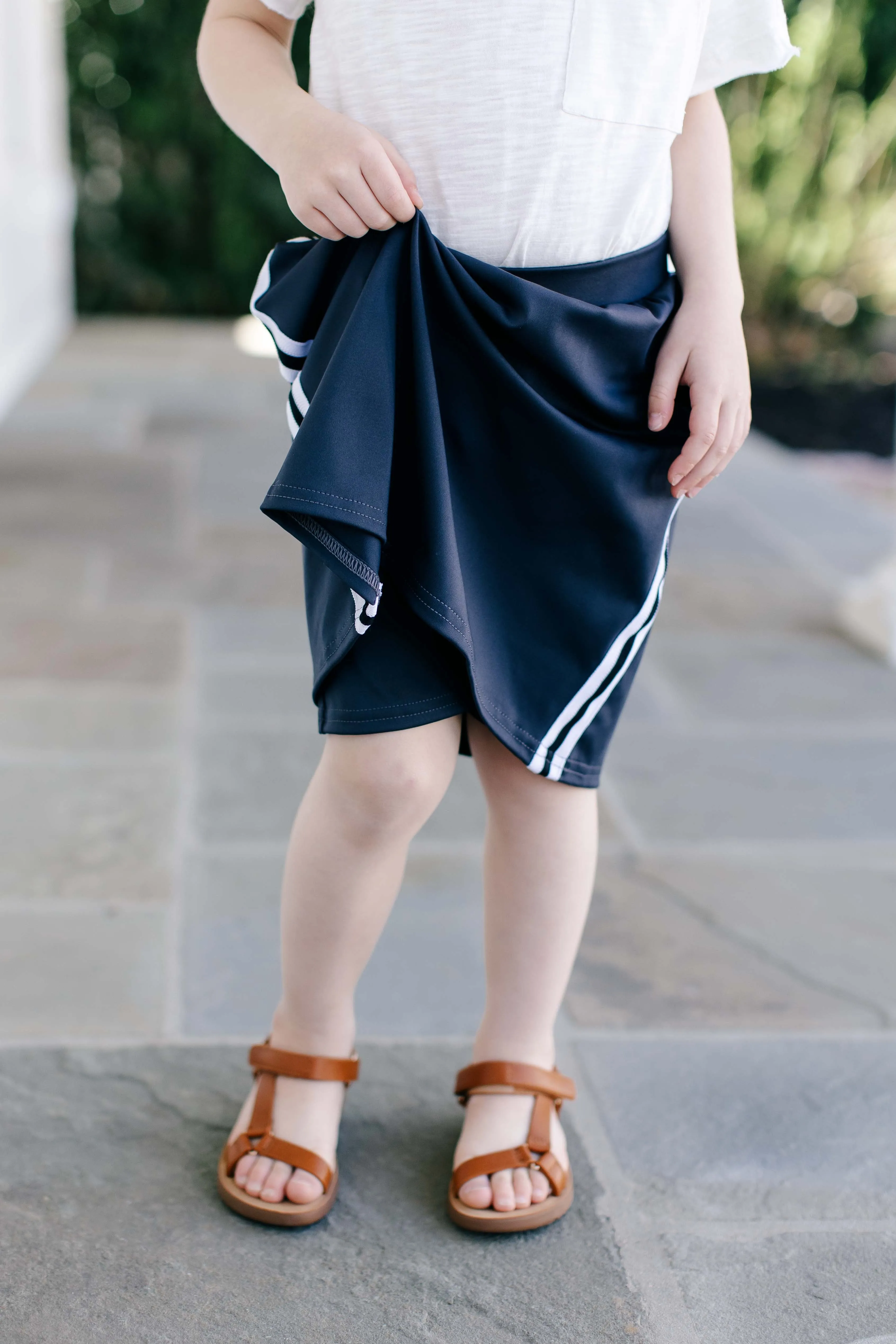 Girl Modest Knee Length Athletic Skort