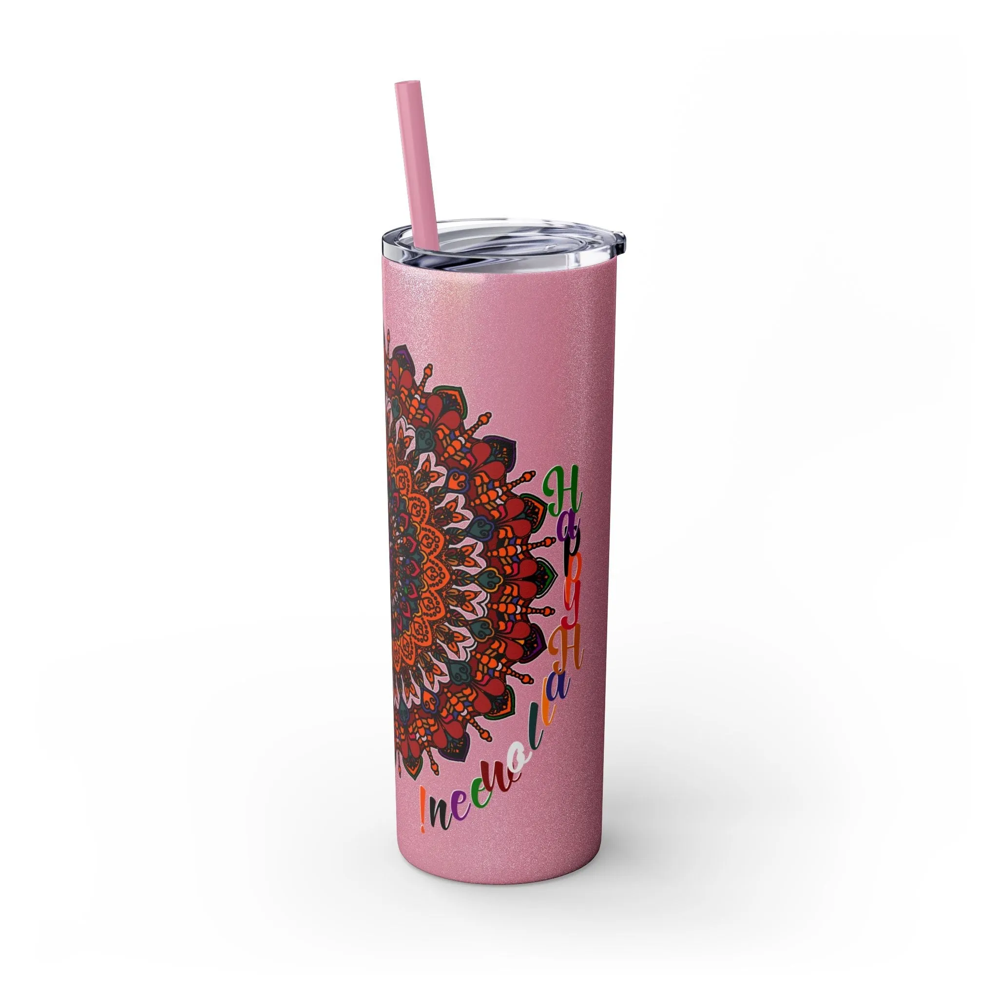 Handmade Mandala Design 20oz Skinny Tumbler - Hot/Cold - BPA-Free