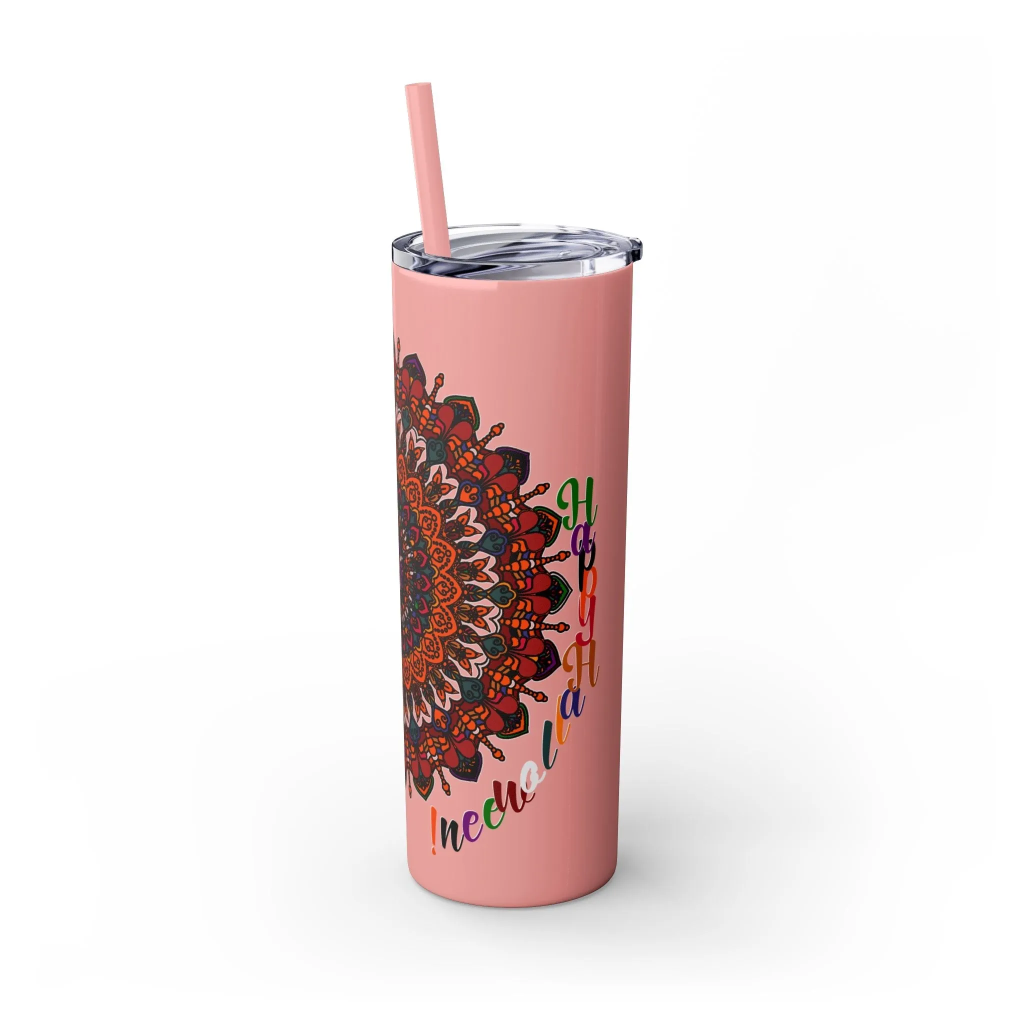 Handmade Mandala Design 20oz Skinny Tumbler - Hot/Cold - BPA-Free