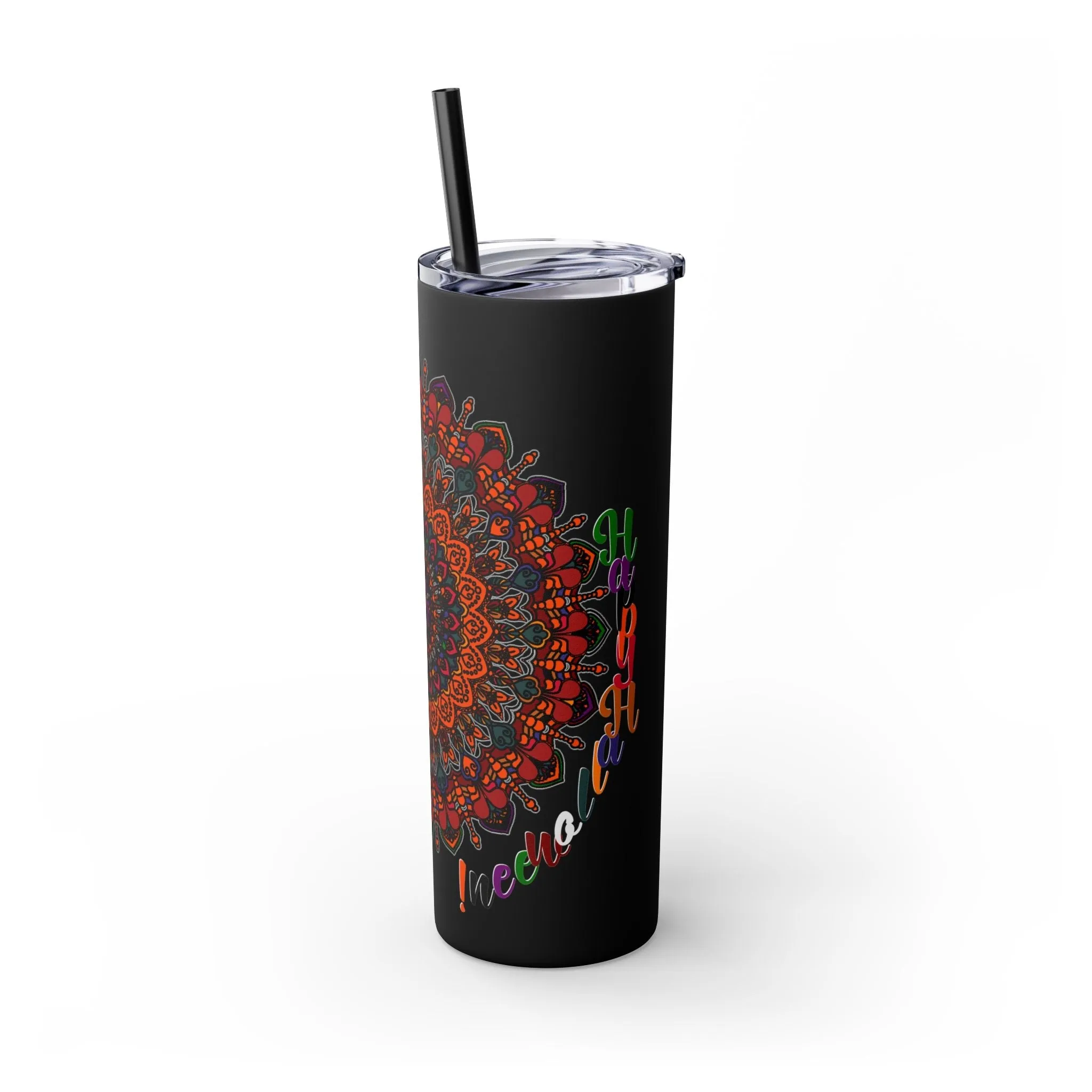 Handmade Mandala Design 20oz Skinny Tumbler - Hot/Cold - BPA-Free