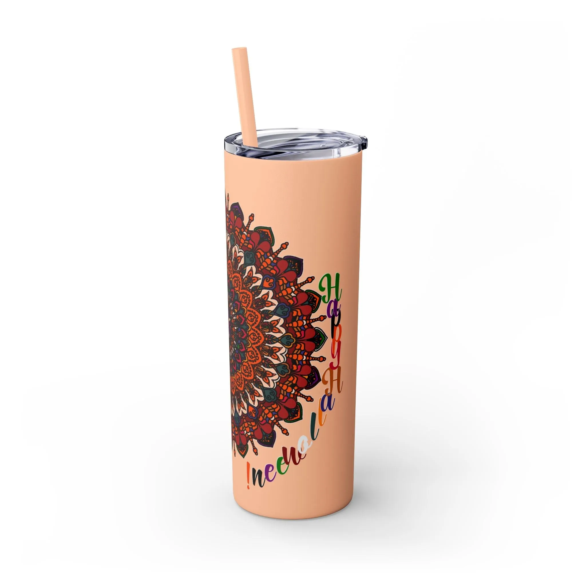 Handmade Mandala Design 20oz Skinny Tumbler - Hot/Cold - BPA-Free