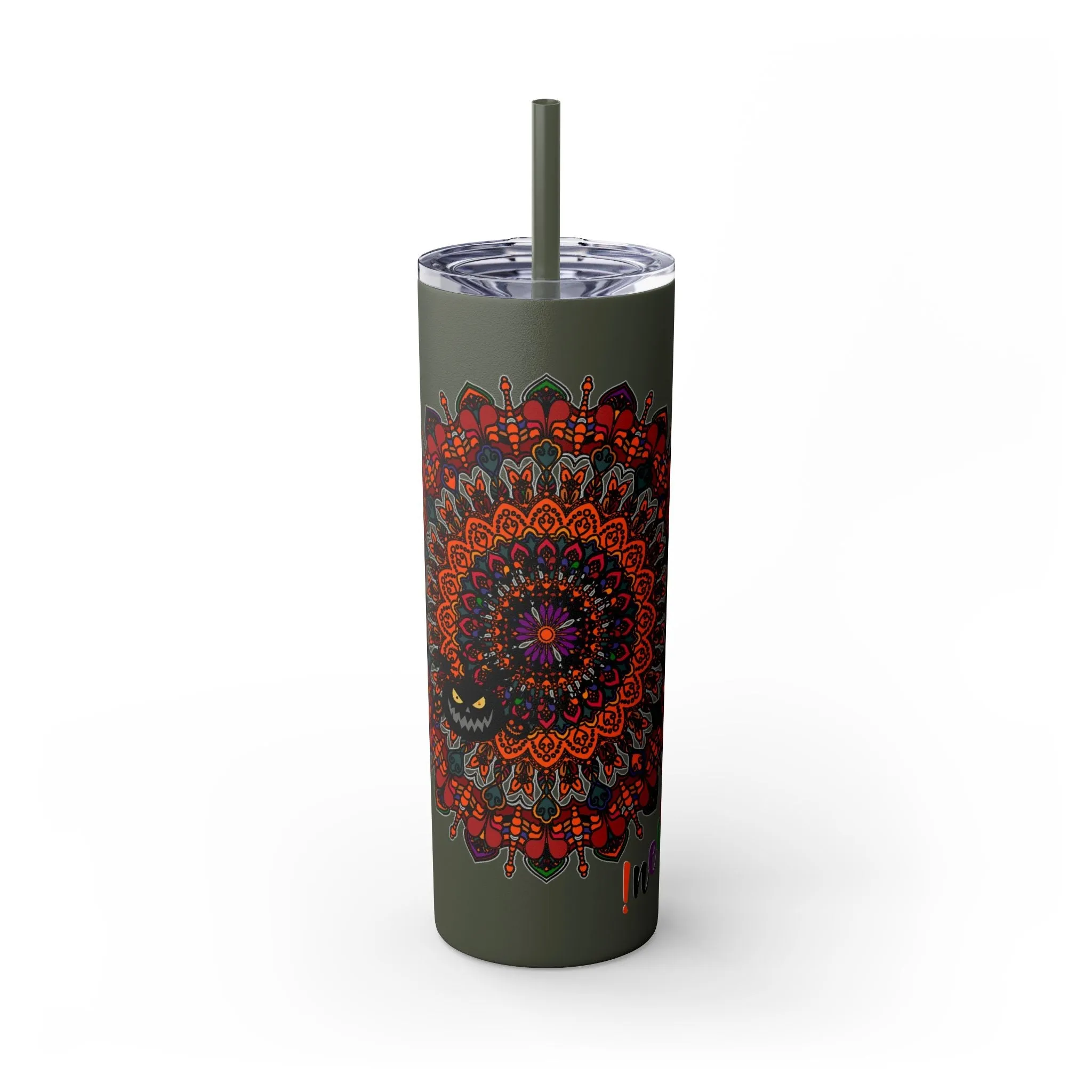 Handmade Mandala Design 20oz Skinny Tumbler - Hot/Cold - BPA-Free