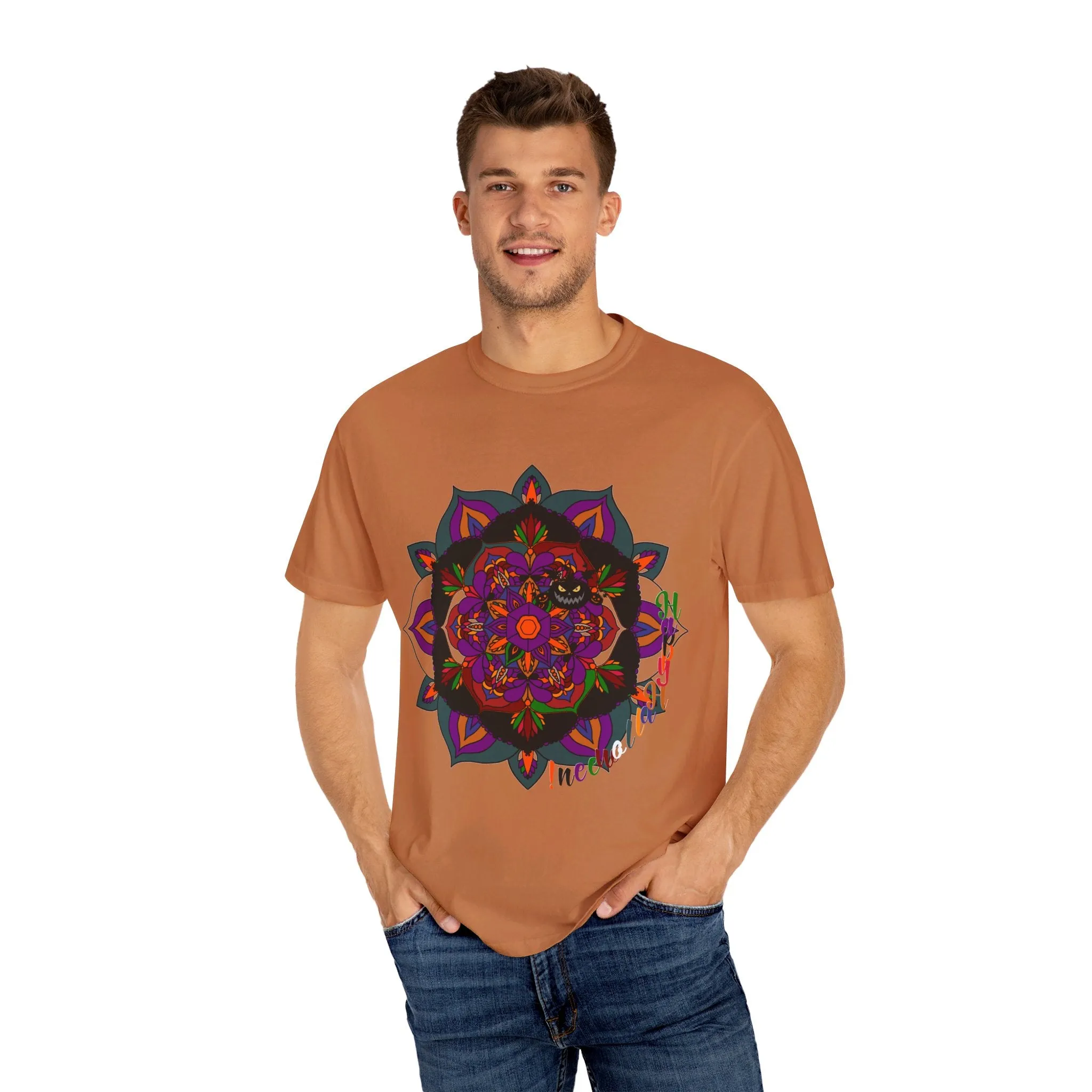 Handmade Mandala Design Halloween T-shirt - Unisex