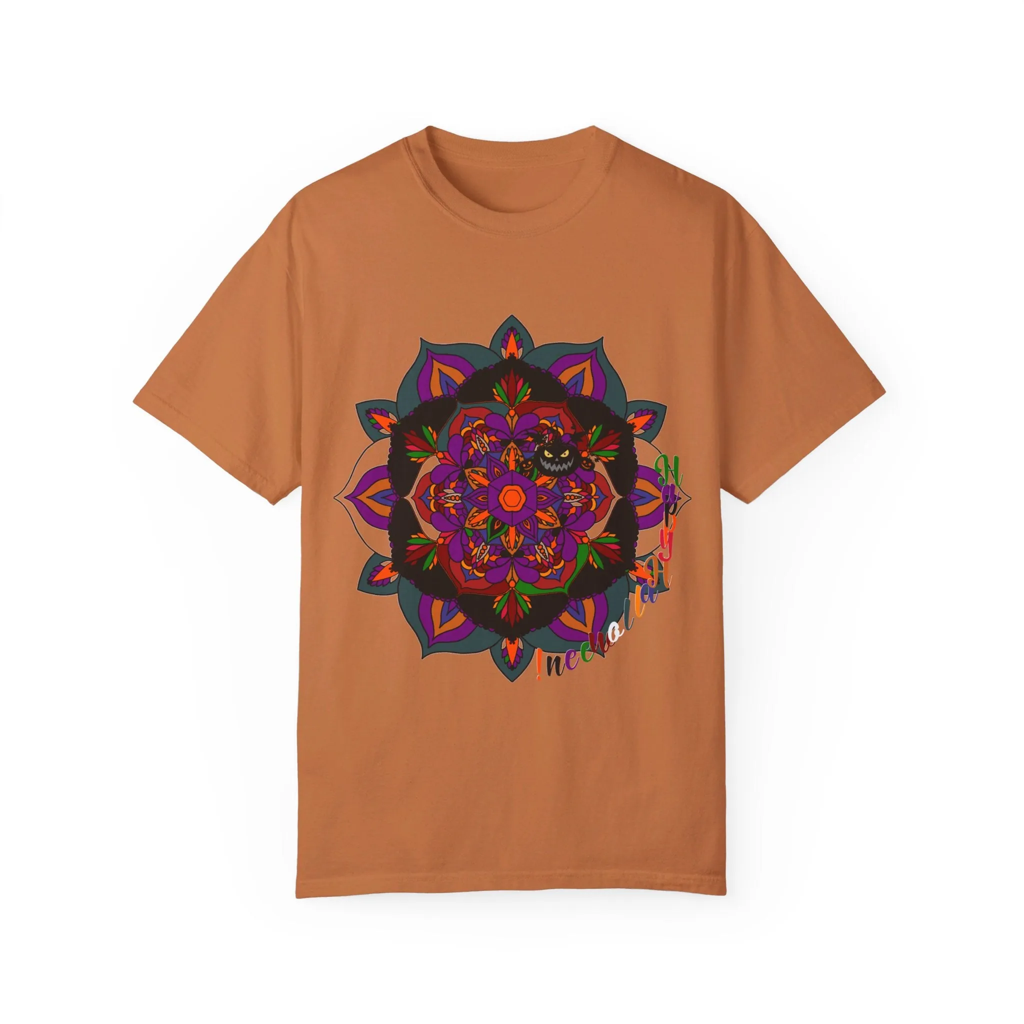 Handmade Mandala Design Halloween T-shirt - Unisex