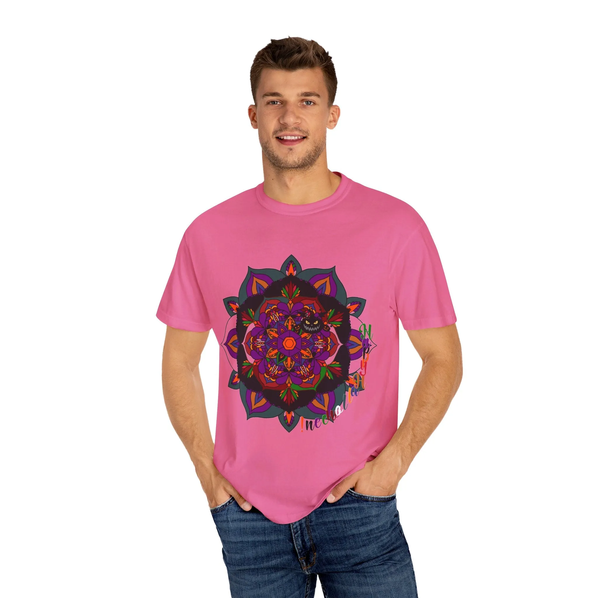 Handmade Mandala Design Halloween T-shirt - Unisex