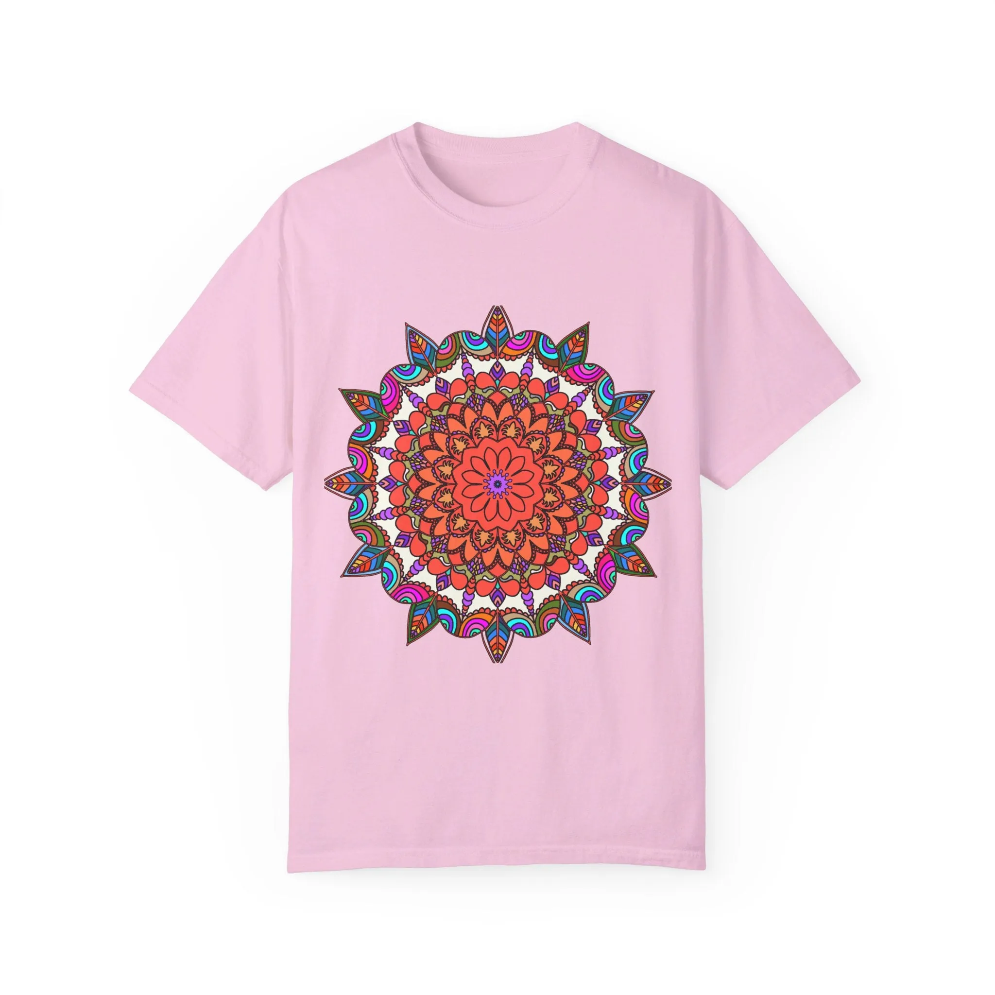 Handmade Mandala Design T-Shirt - 100% Ring-Spun Cotton