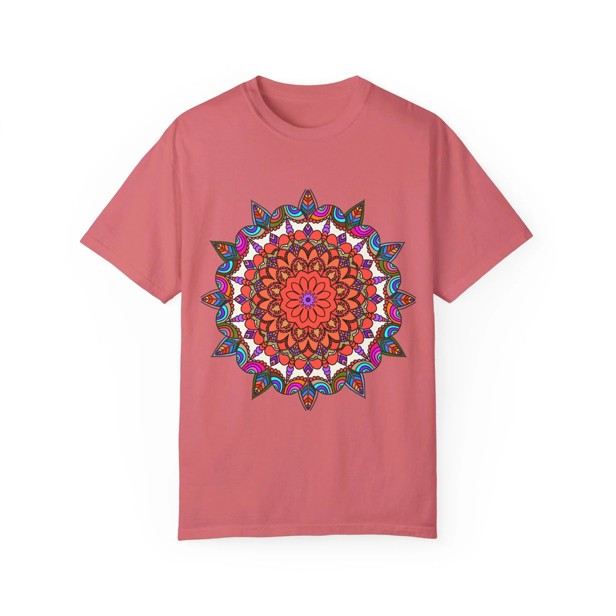 Handmade Mandala Design T-Shirt - 100% Ring-Spun Cotton