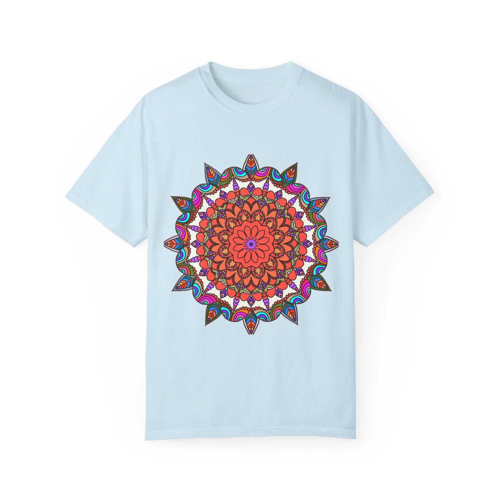 Handmade Mandala Design T-Shirt - 100% Ring-Spun Cotton