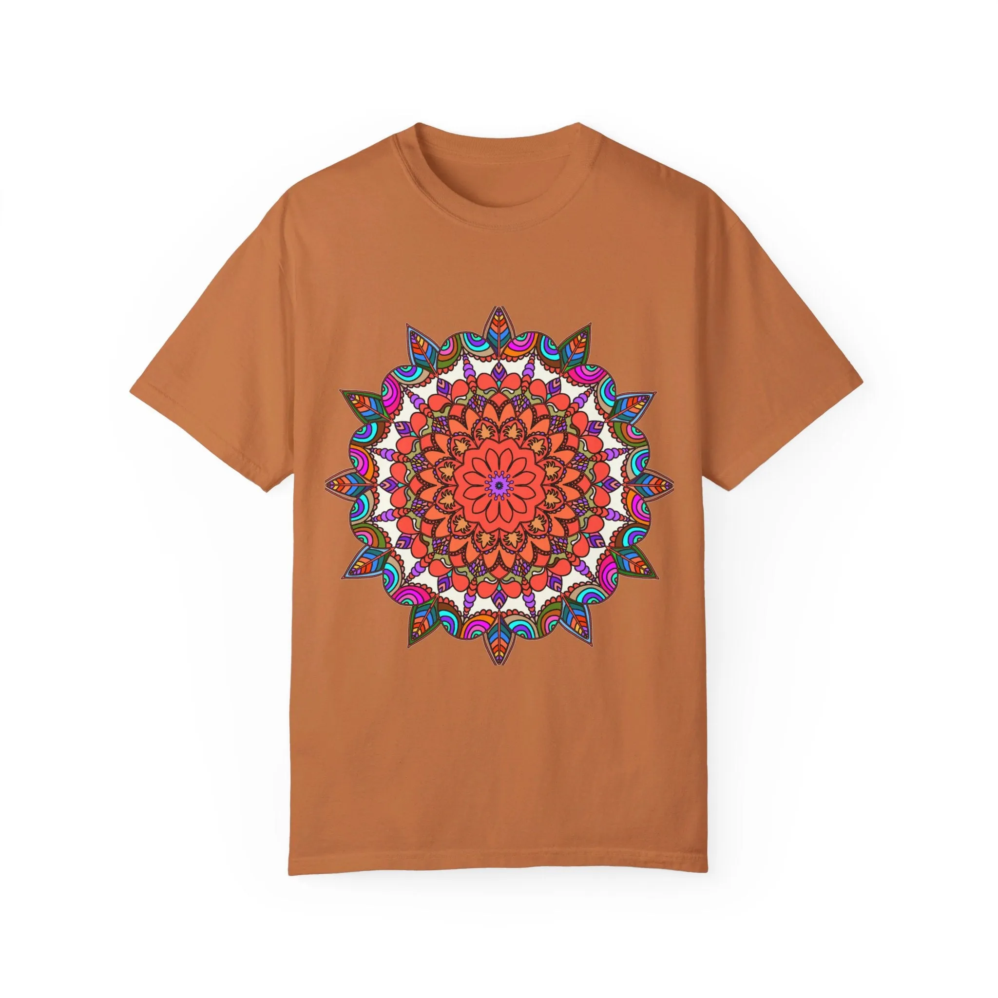 Handmade Mandala Design T-Shirt - 100% Ring-Spun Cotton