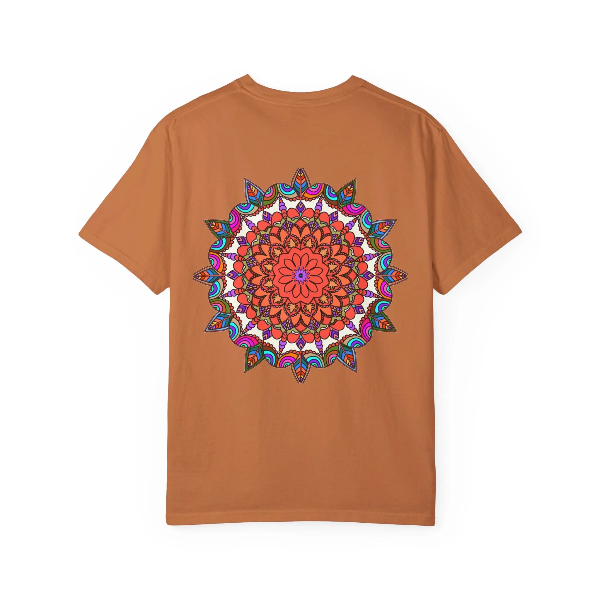 Handmade Mandala Design T-Shirt - 100% Ring-Spun Cotton