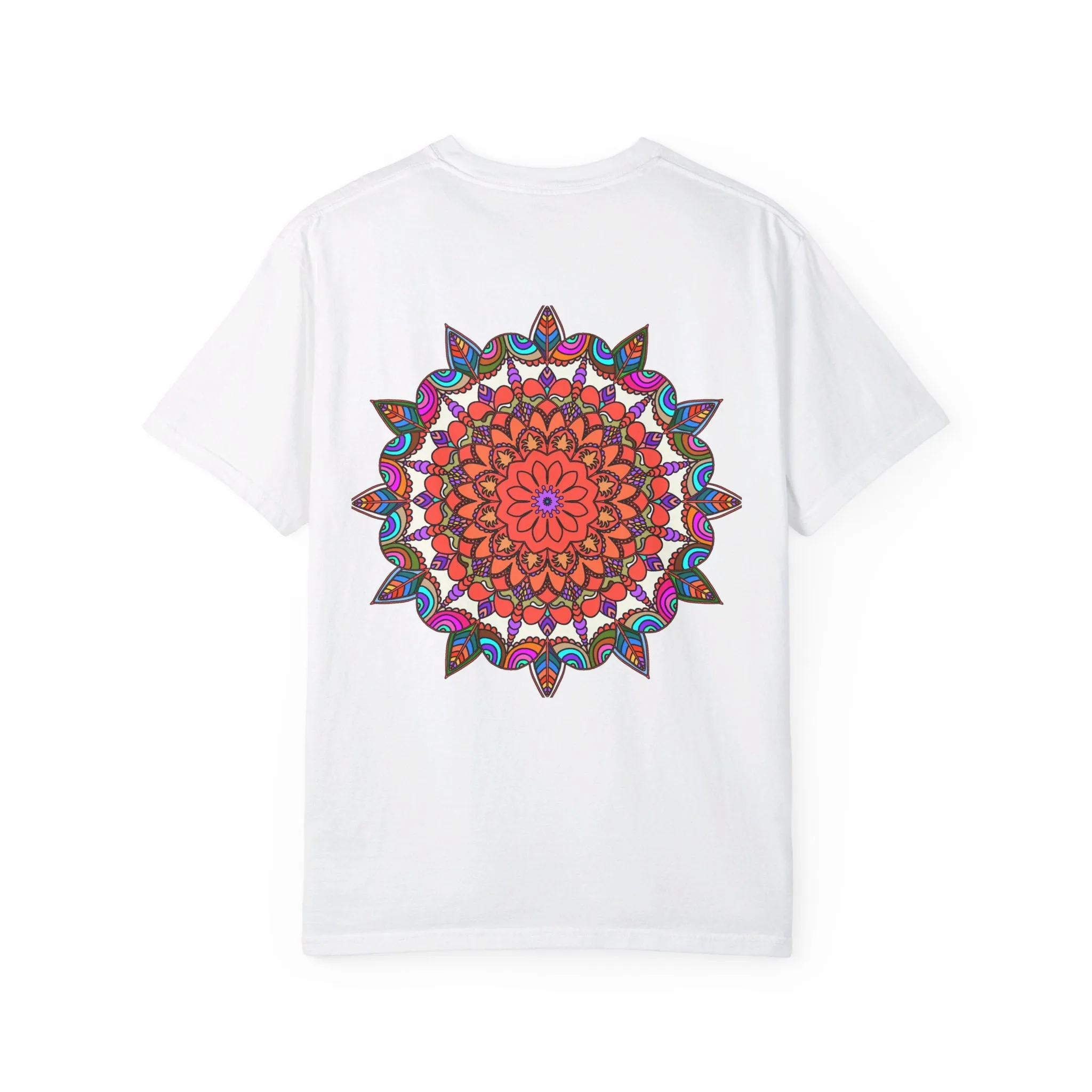 Handmade Mandala Design T-Shirt - 100% Ring-Spun Cotton