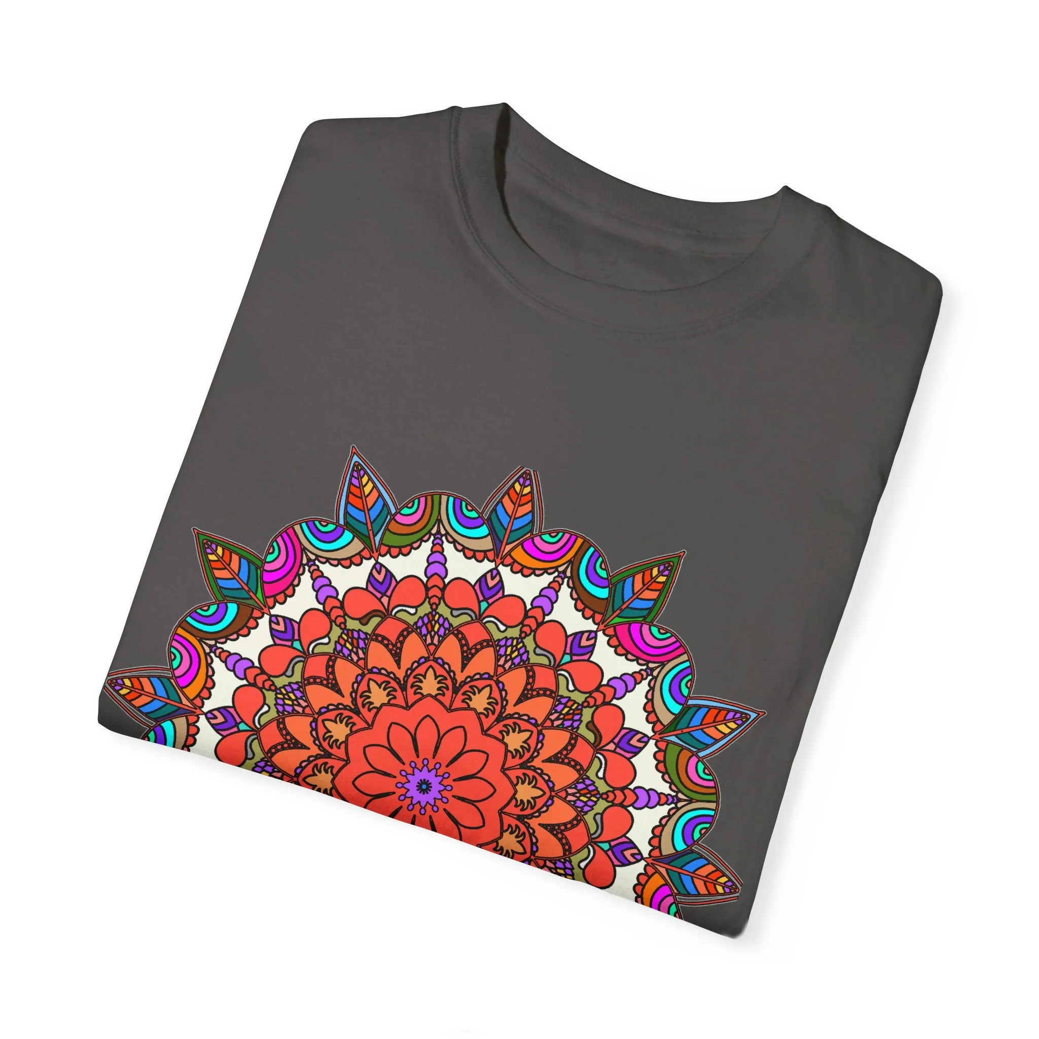 Handmade Mandala Design T-Shirt - 100% Ring-Spun Cotton