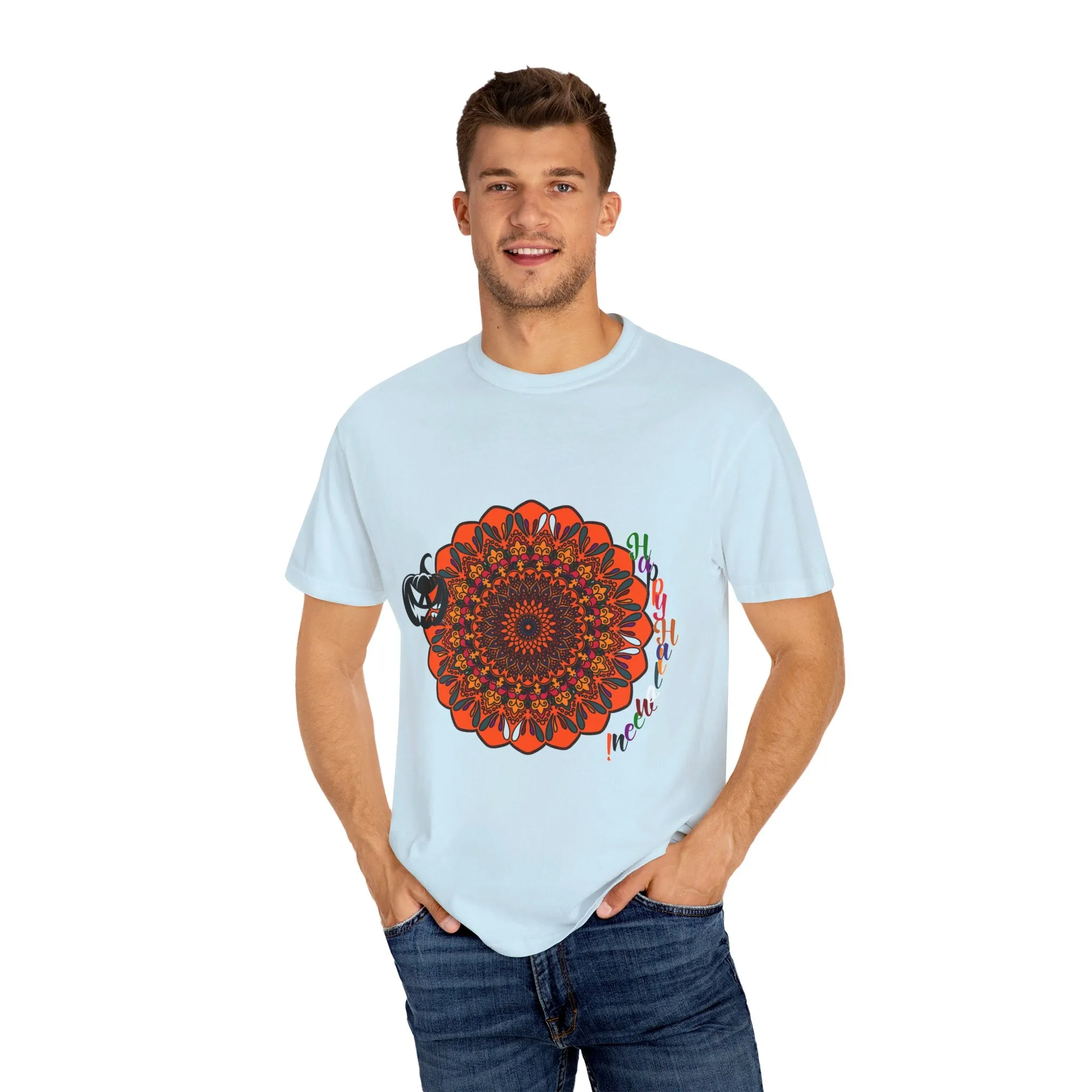 Handmade Pumpkin Mandala T-shirt - Unisex Tee