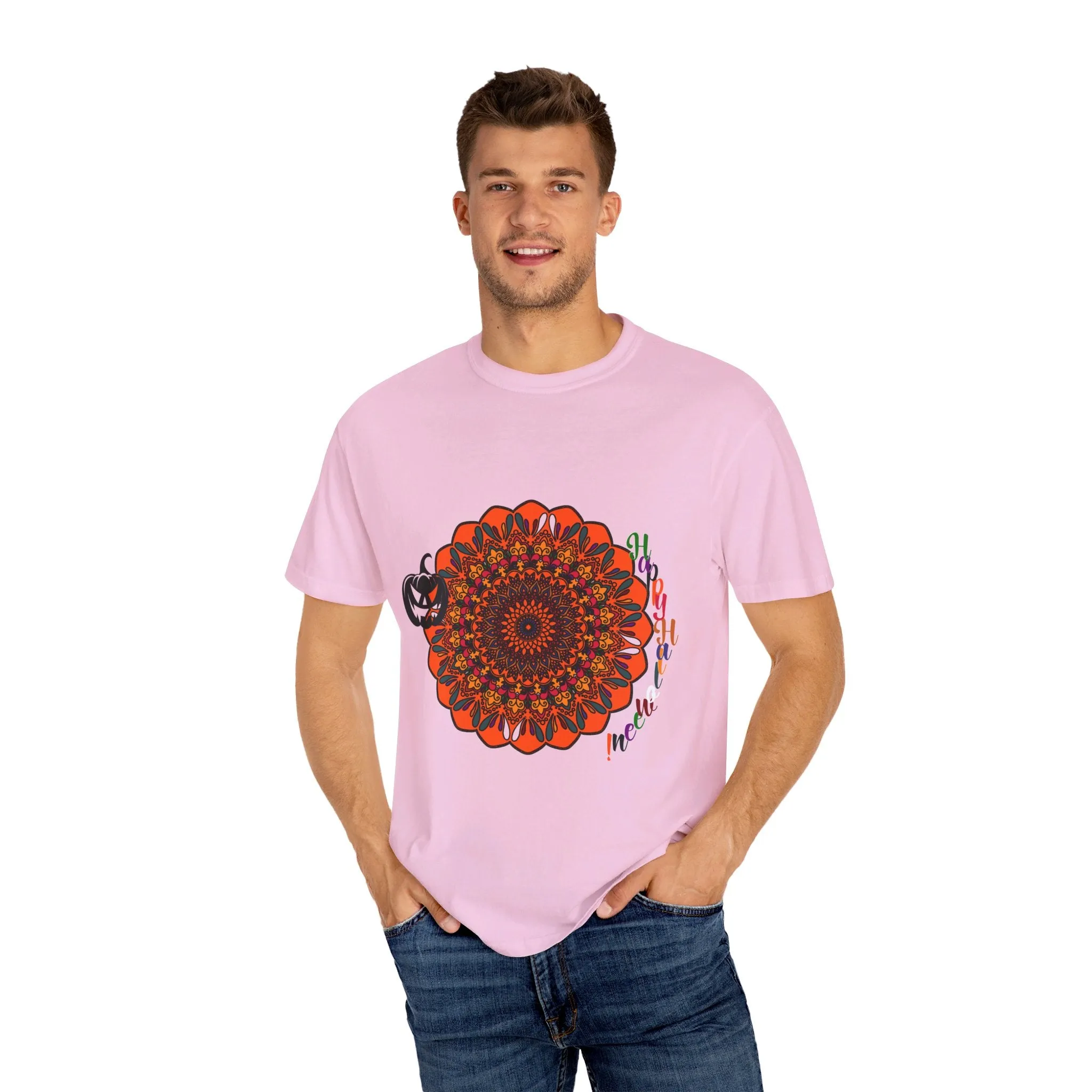 Handmade Pumpkin Mandala T-shirt - Unisex Tee