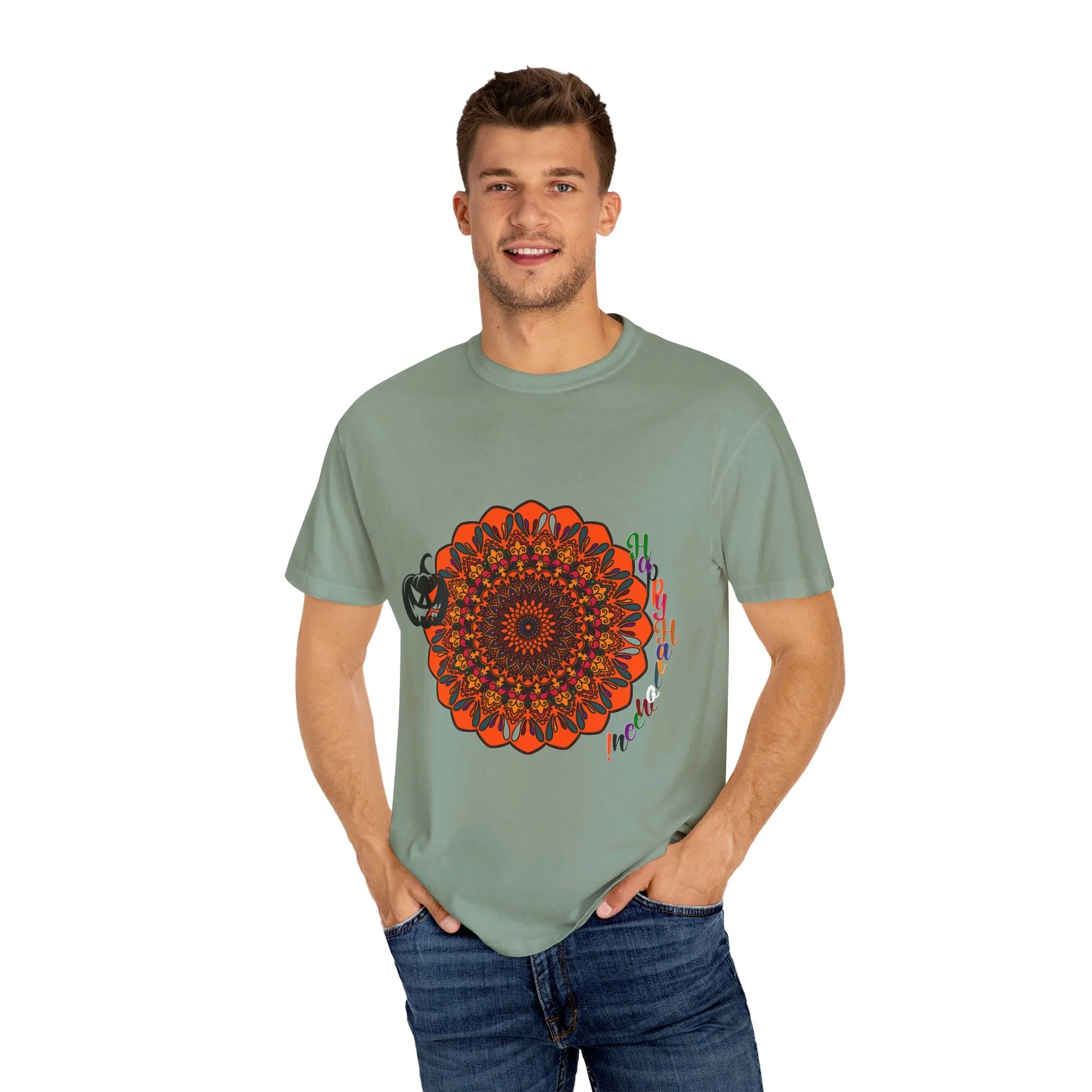 Handmade Pumpkin Mandala T-shirt - Unisex Tee