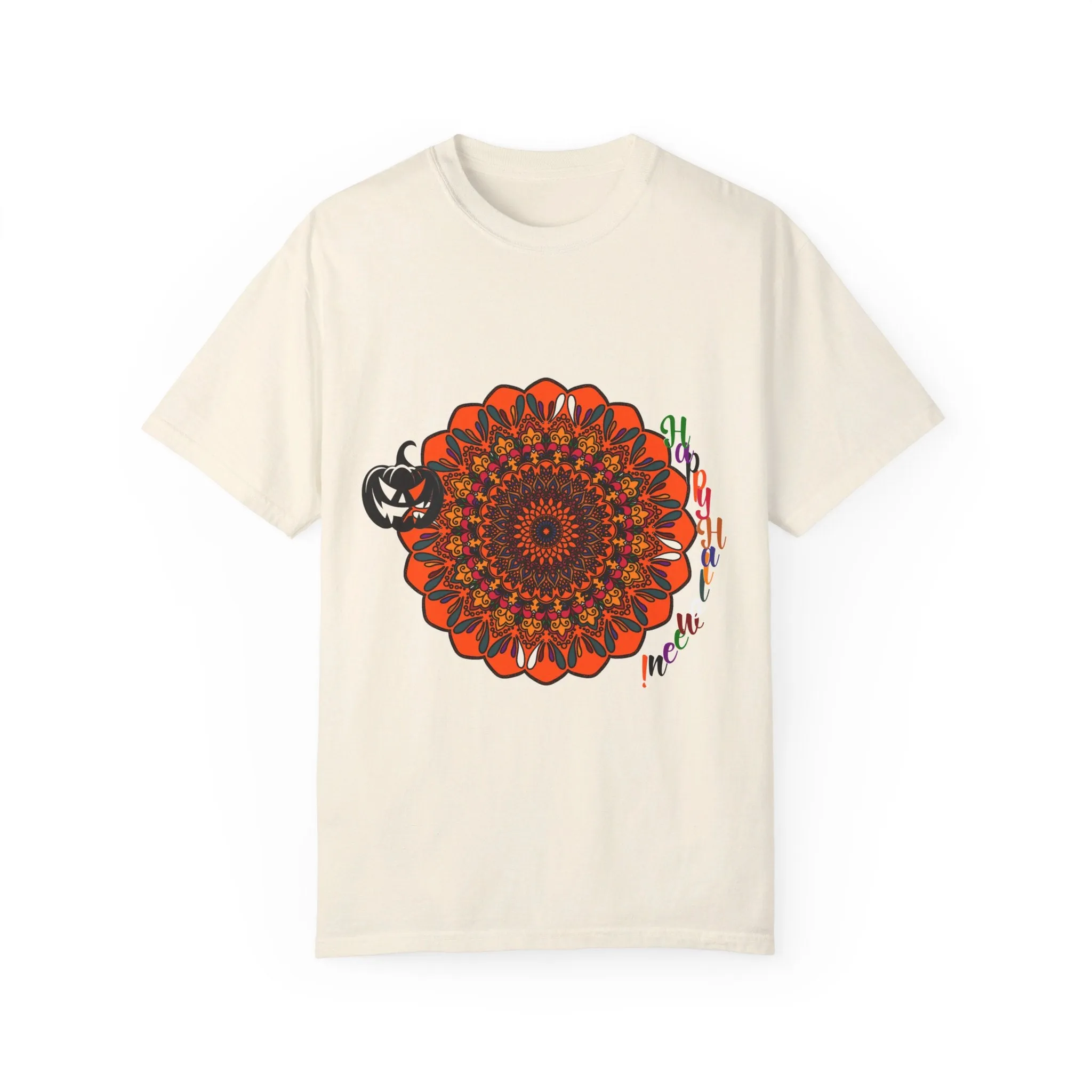 Handmade Pumpkin Mandala T-shirt - Unisex Tee