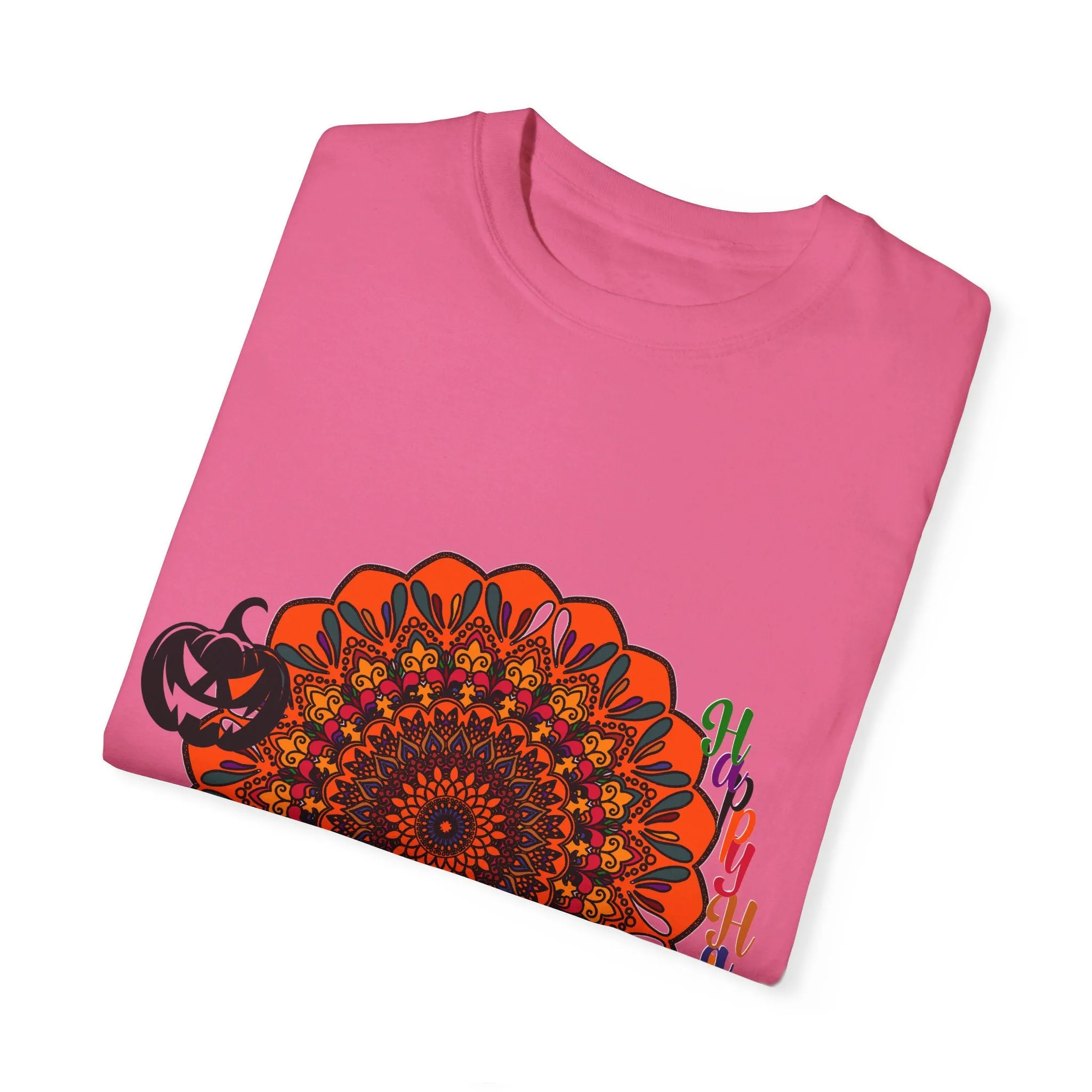 Handmade Pumpkin Mandala T-shirt - Unisex Tee