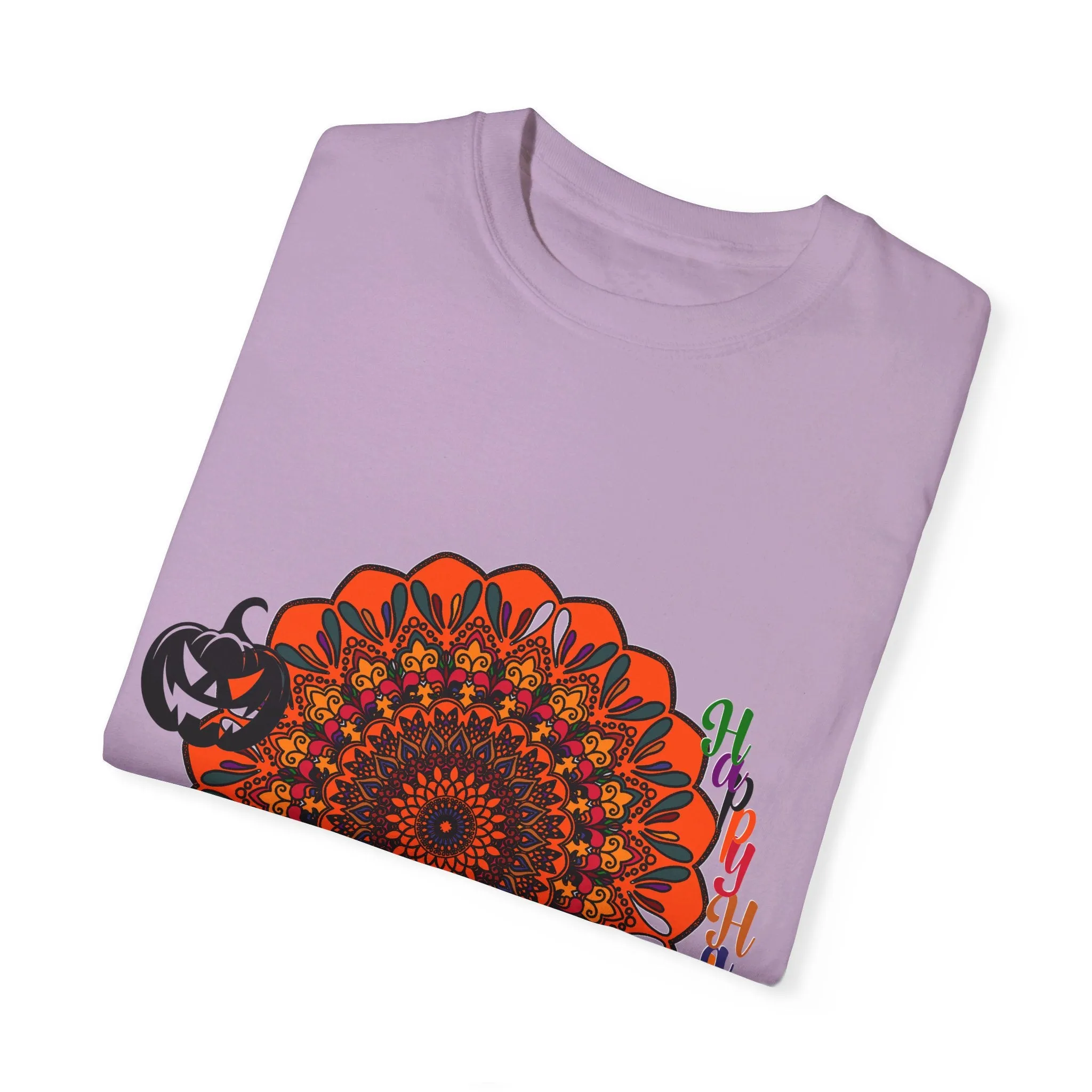 Handmade Pumpkin Mandala T-shirt - Unisex Tee