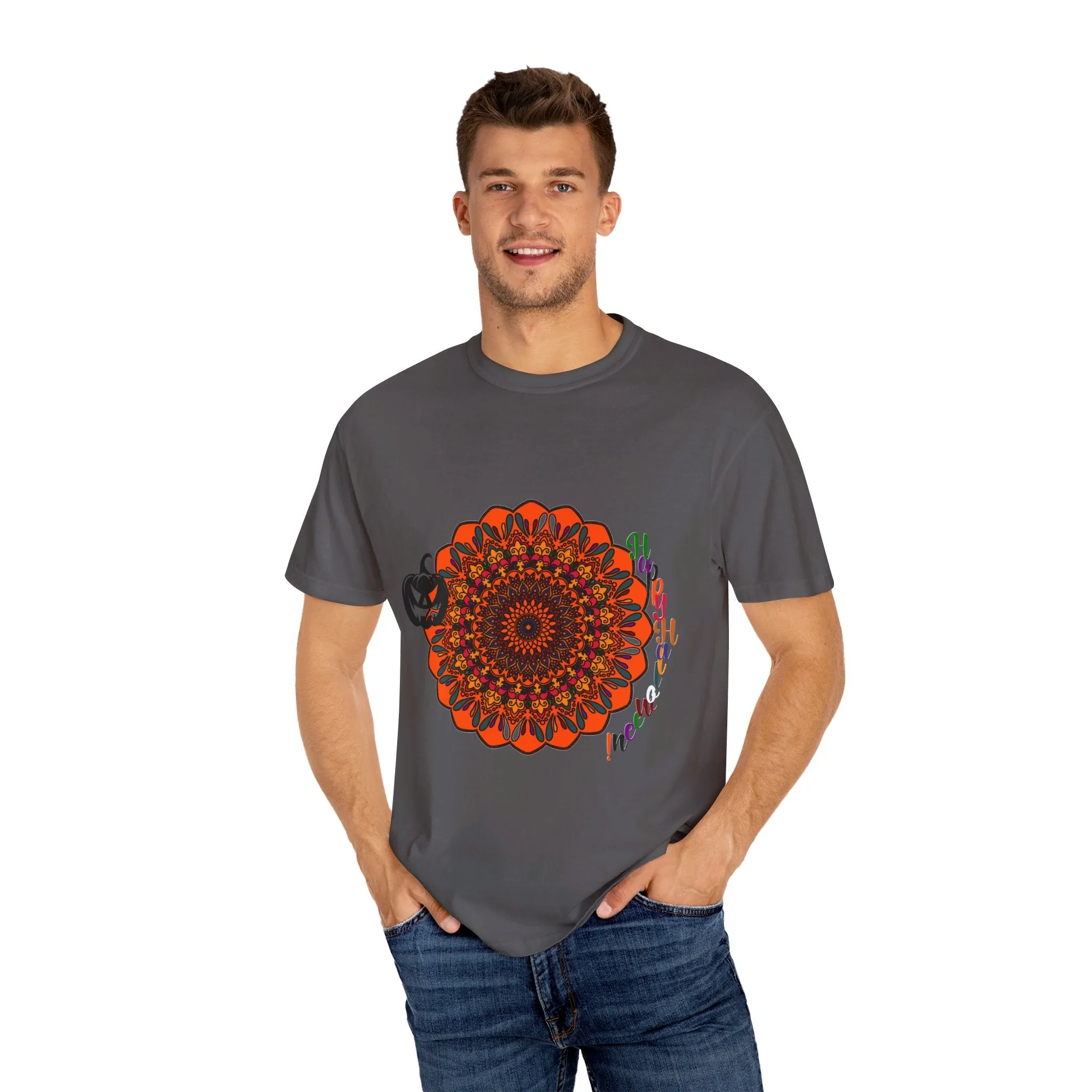 Handmade Pumpkin Mandala T-shirt - Unisex Tee