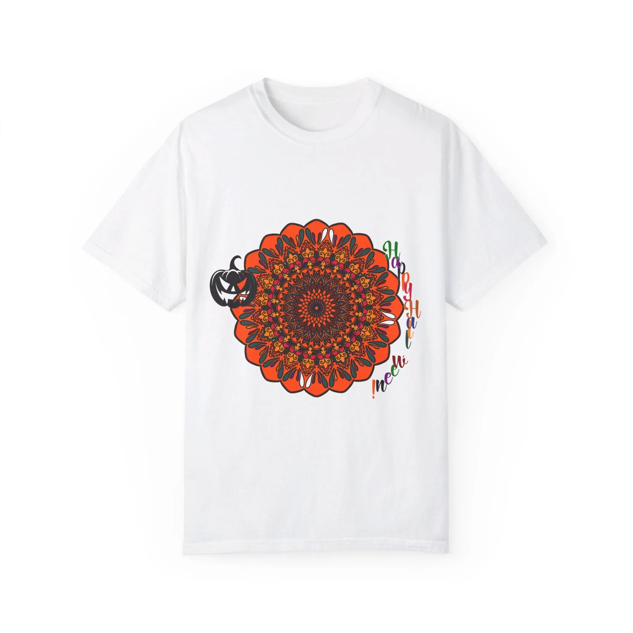 Handmade Pumpkin Mandala T-shirt - Unisex Tee