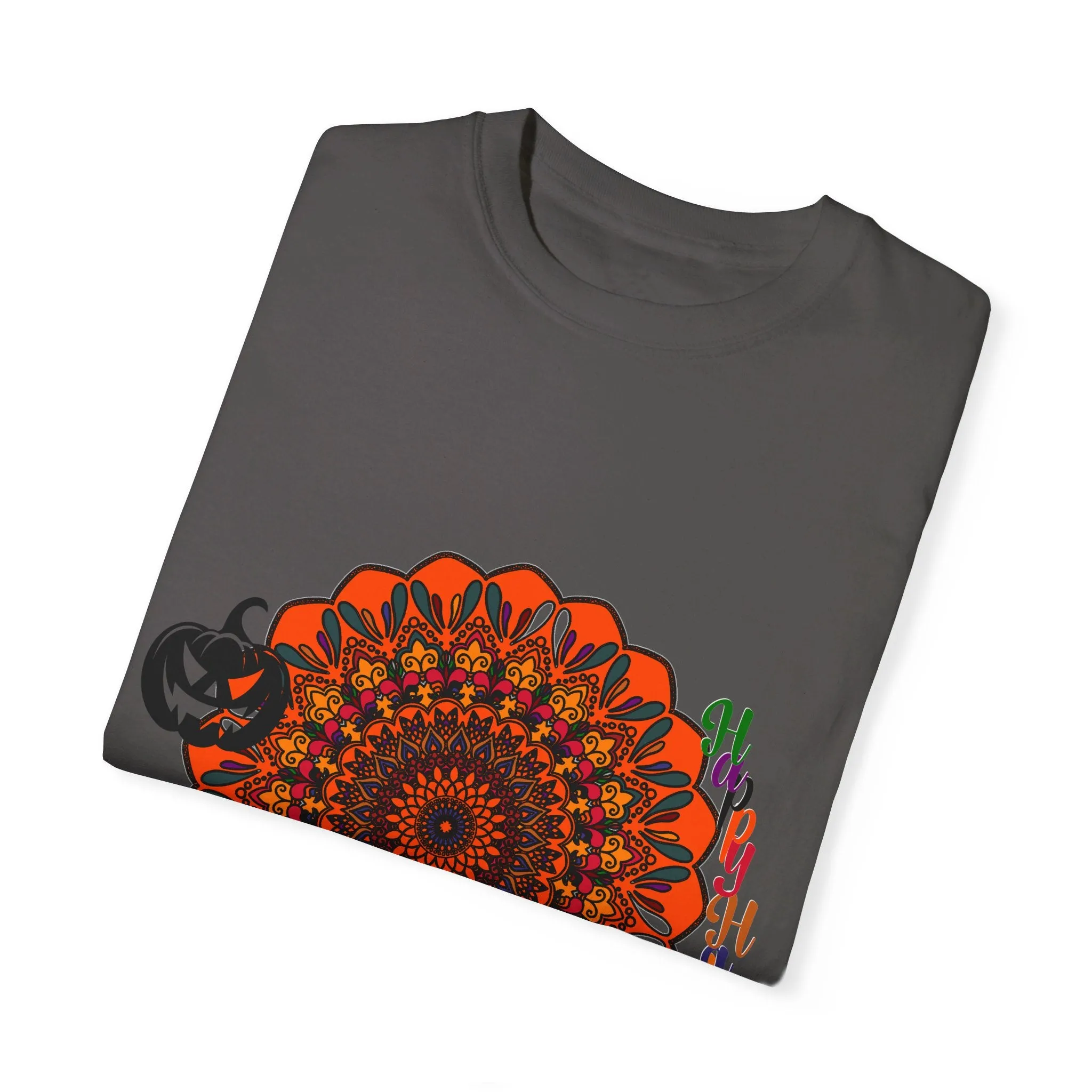 Handmade Pumpkin Mandala T-shirt - Unisex Tee