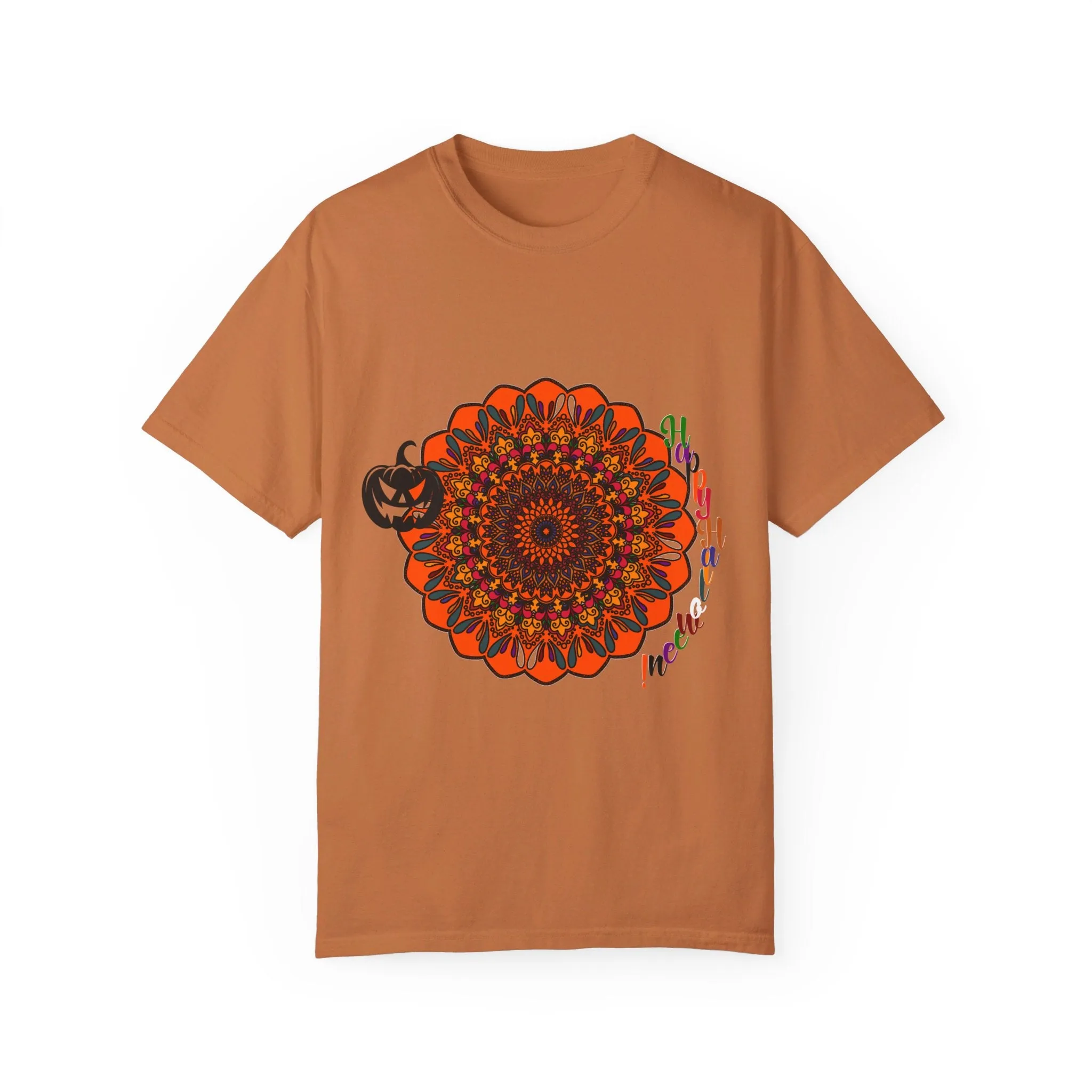 Handmade Pumpkin Mandala T-shirt - Unisex Tee