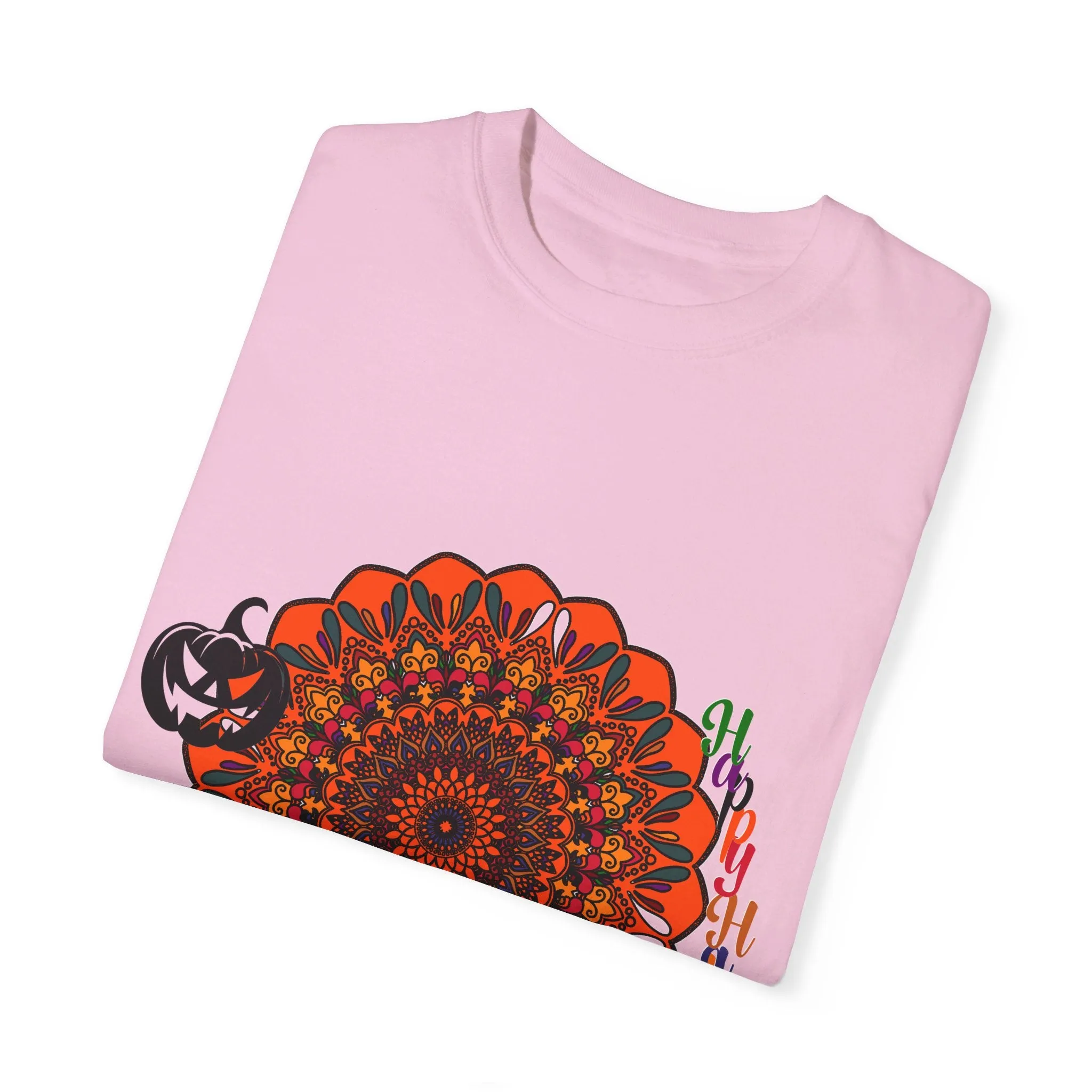 Handmade Pumpkin Mandala T-shirt - Unisex Tee