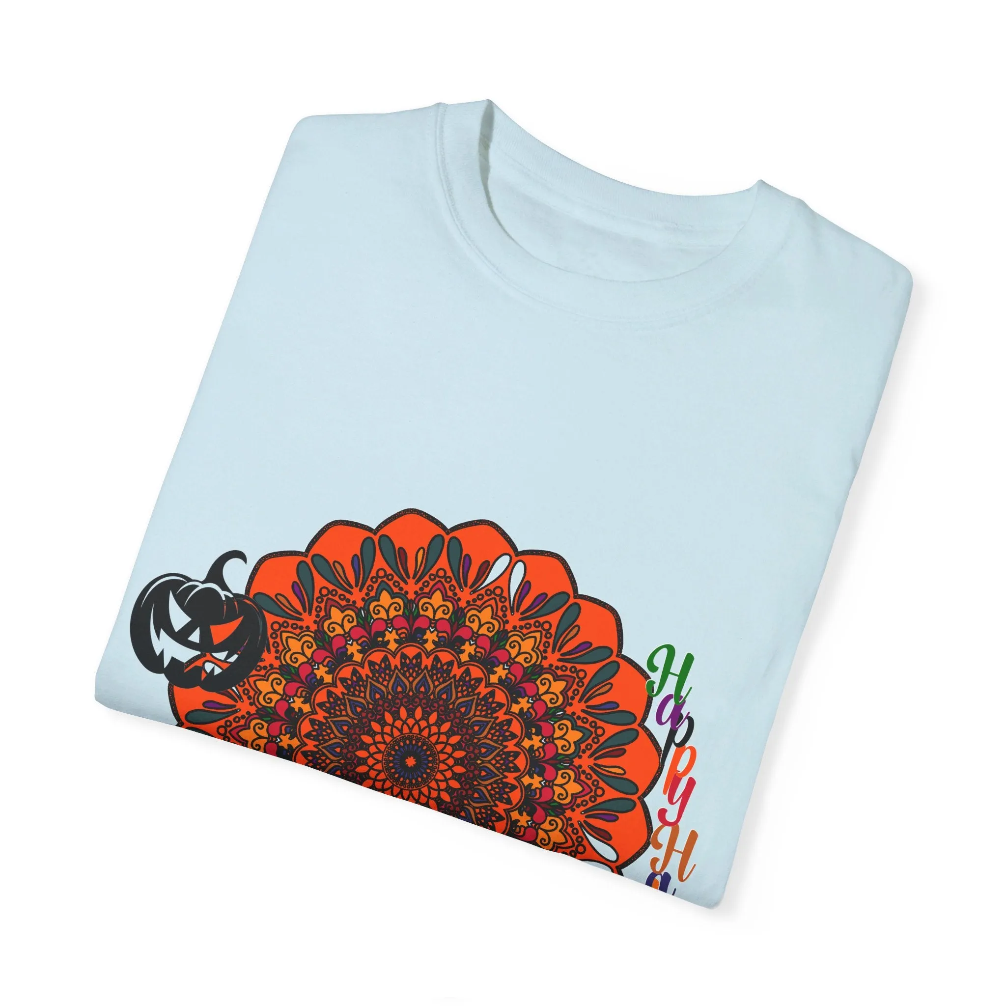 Handmade Pumpkin Mandala T-shirt - Unisex Tee