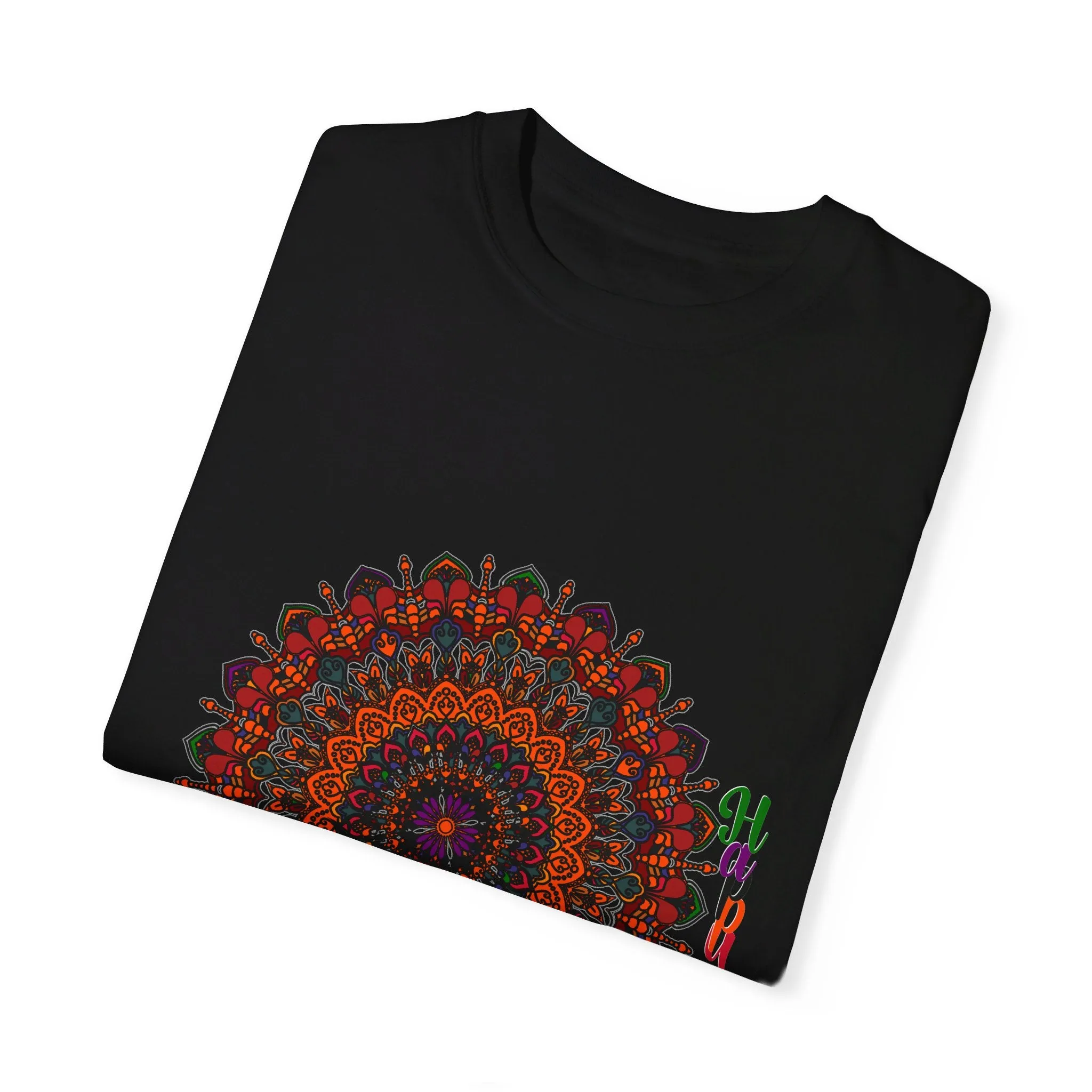 Handmade Pumpkin Mandala Tee - Mandala Art-Shirt