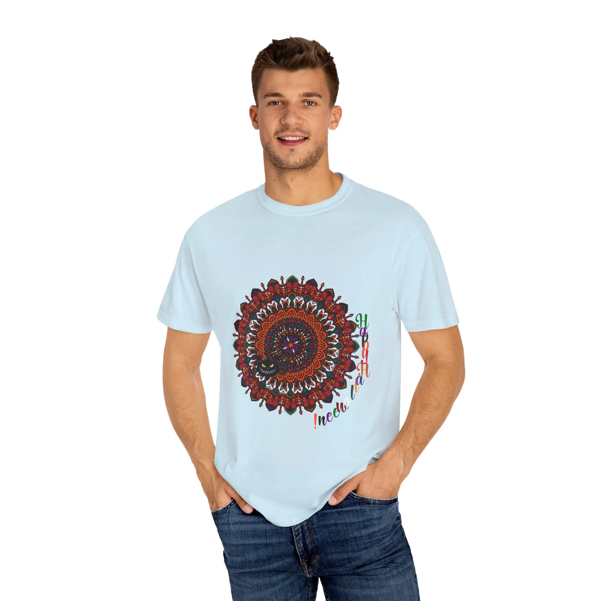 Handmade Pumpkin Mandala Tee - Mandala Art-Shirt