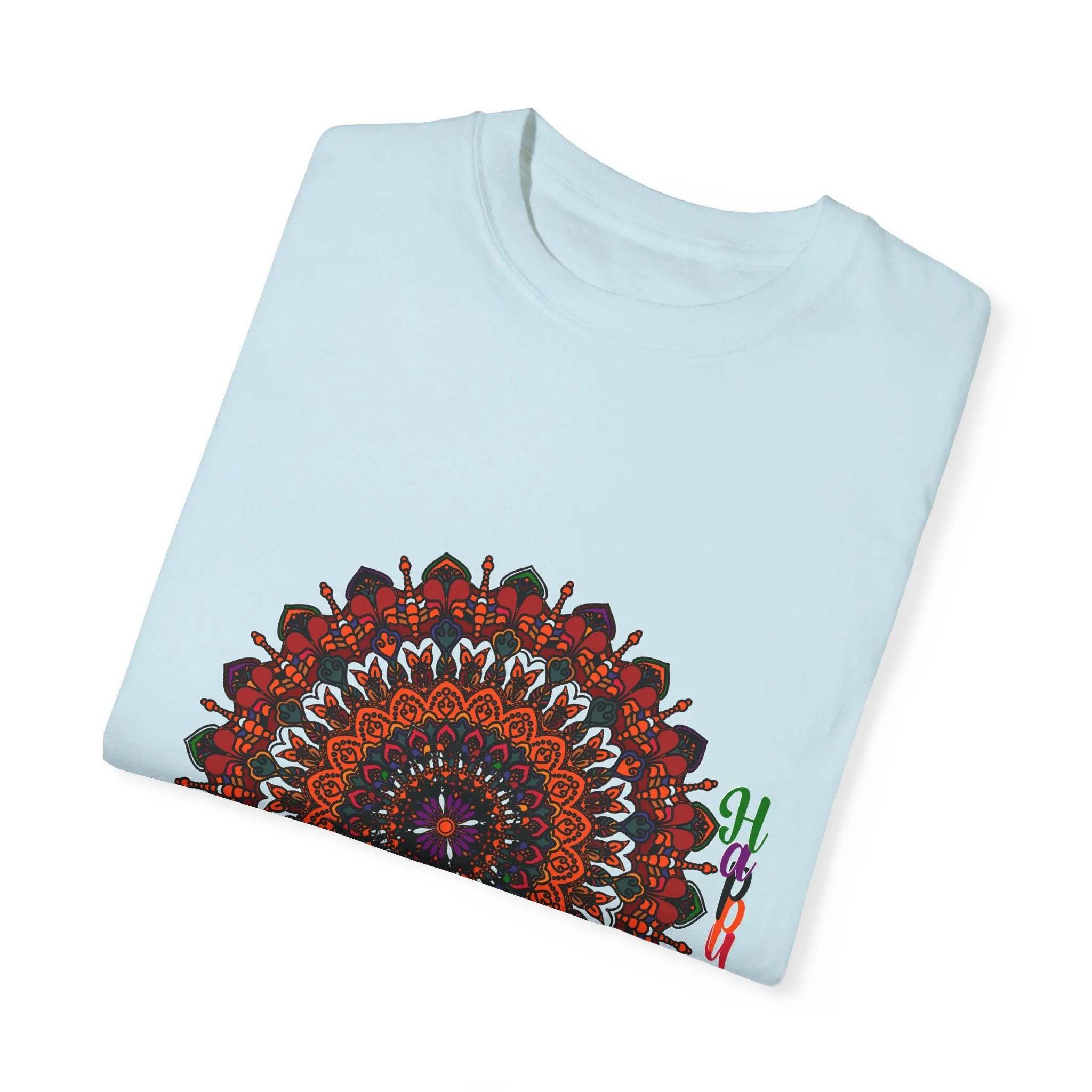 Handmade Pumpkin Mandala Tee - Mandala Art-Shirt